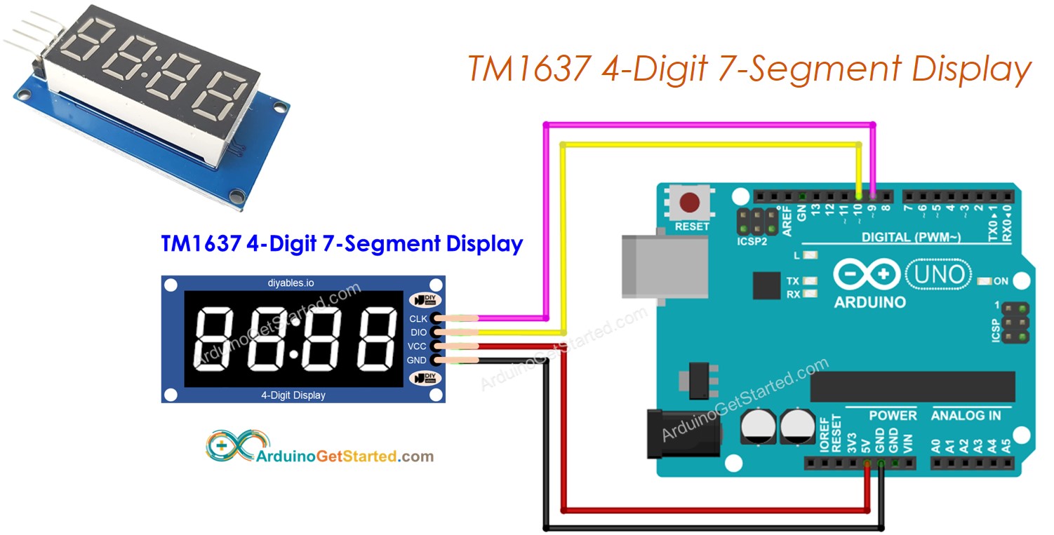 Afficheur 7 segments à 4 chiffres TM1637 Arduino