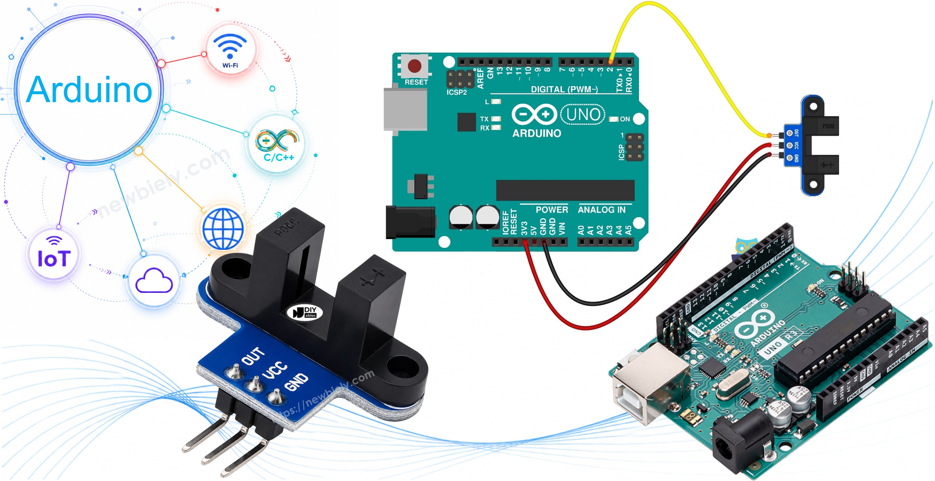 Capteur de vitesse optique à fente IR Arduino