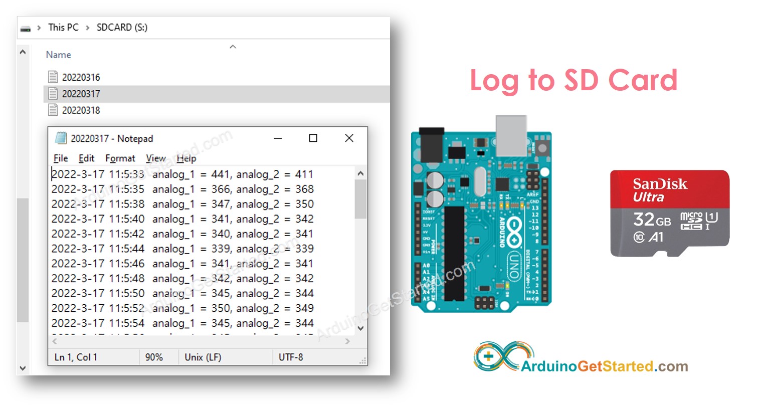 Enregistrement Arduino sur carte Micro SD