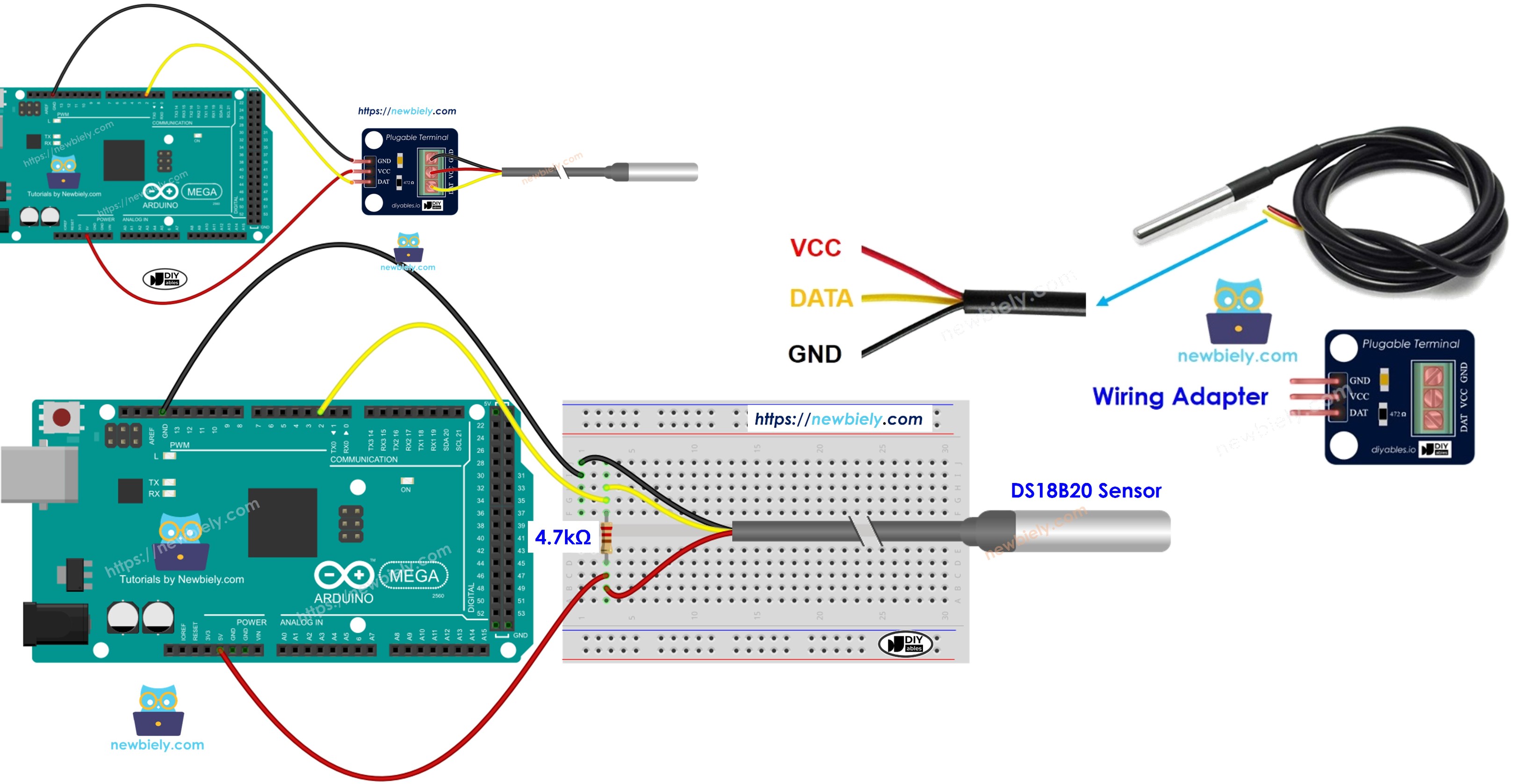 Arduino Mega capteur de température