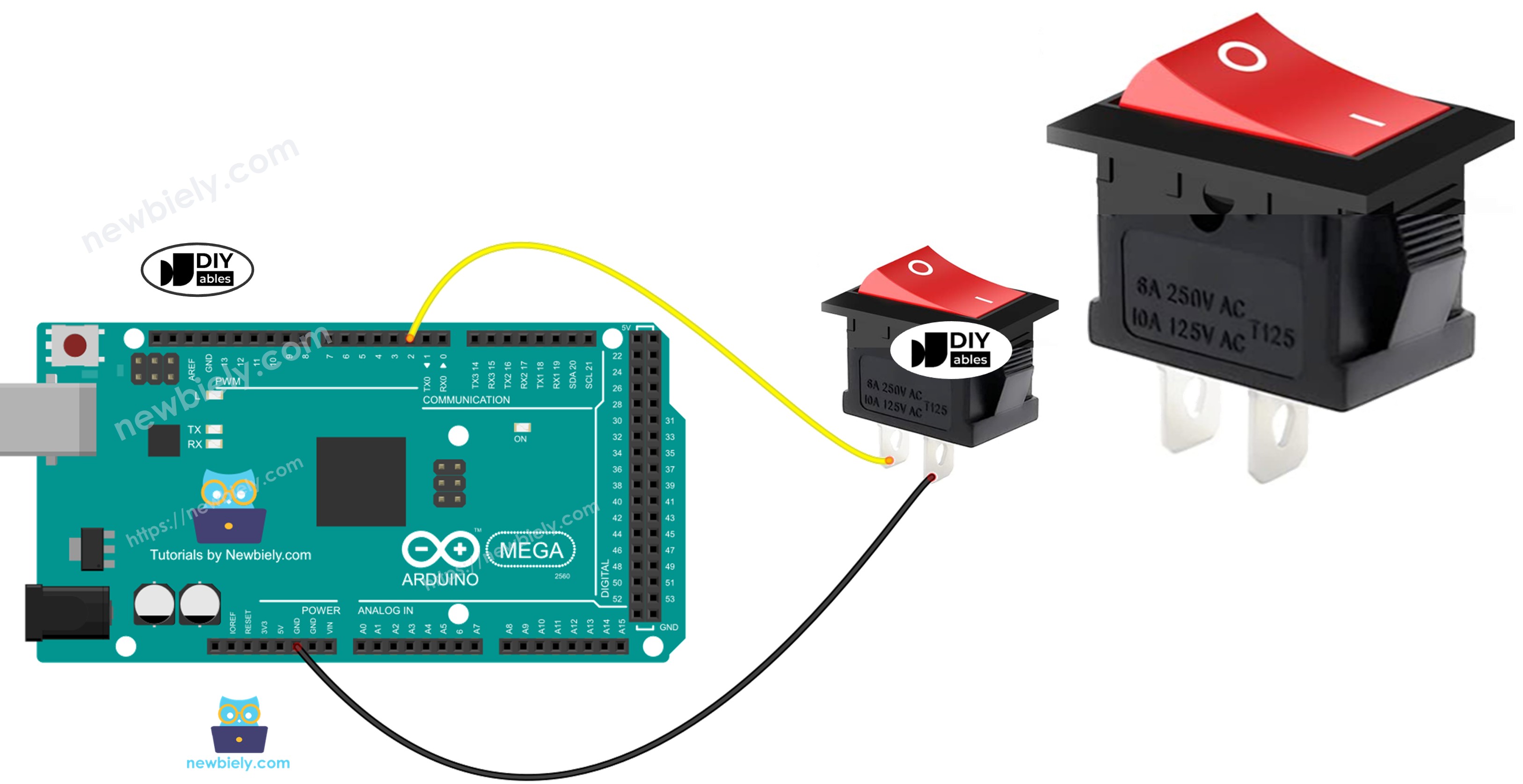 Arduino Mega Interrupteur ON/OFF