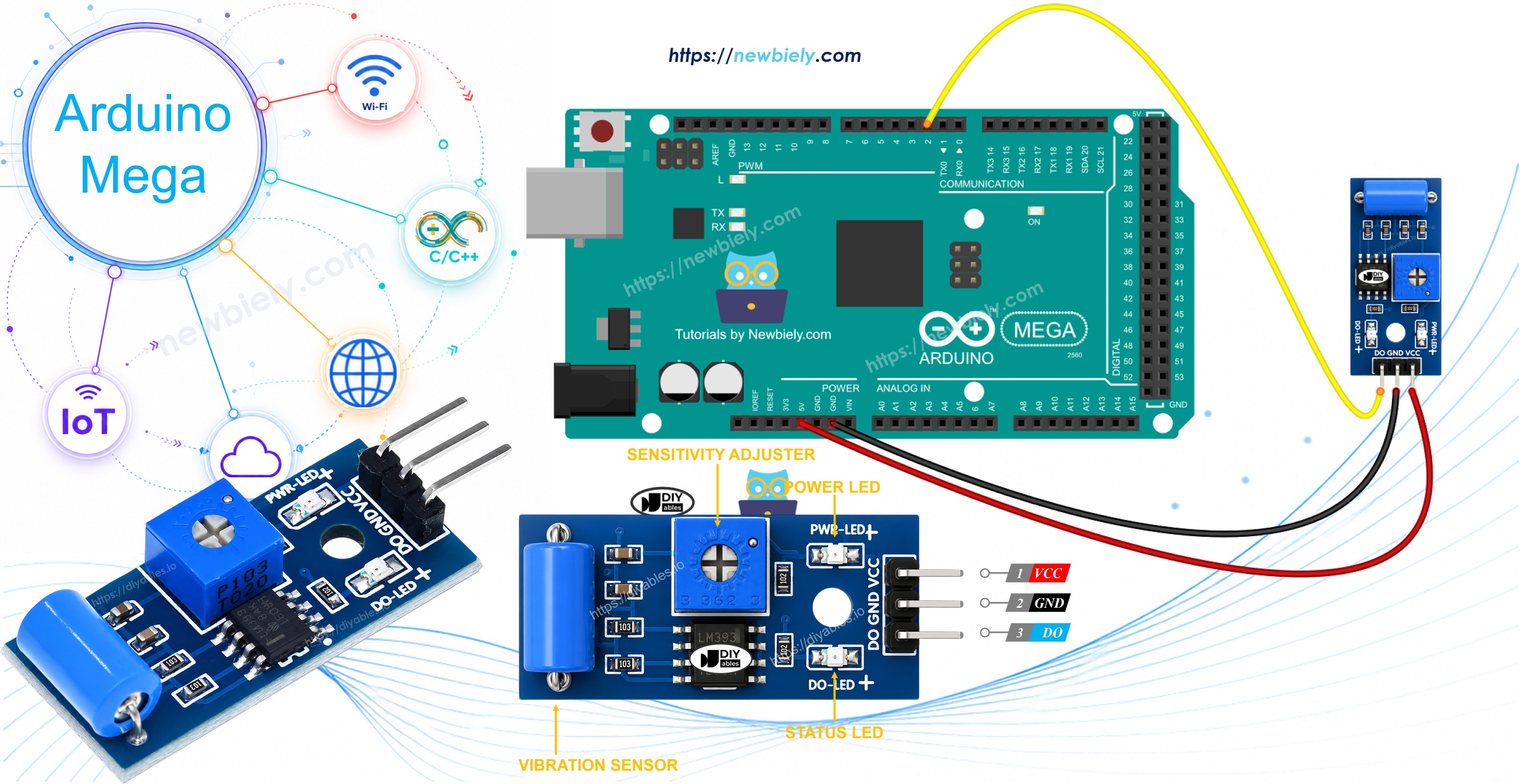 Arduino Mega Capteur de vibration SW-420