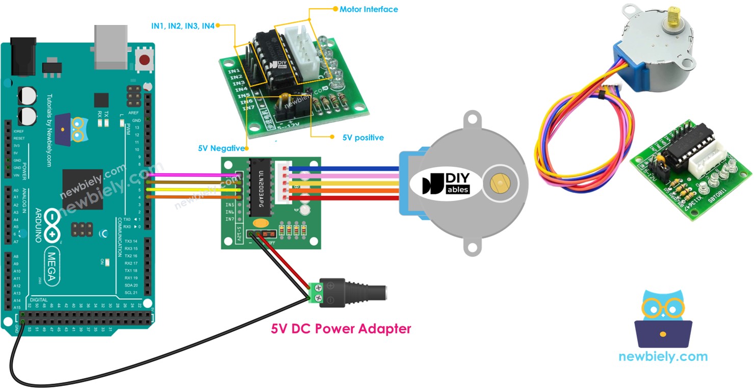 Arduino ULN2003 28BYJ-48 stepper motor