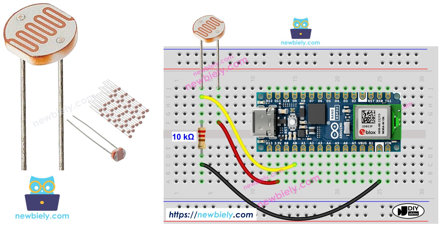 Arduino Nano ESP32 Capteur de lumière