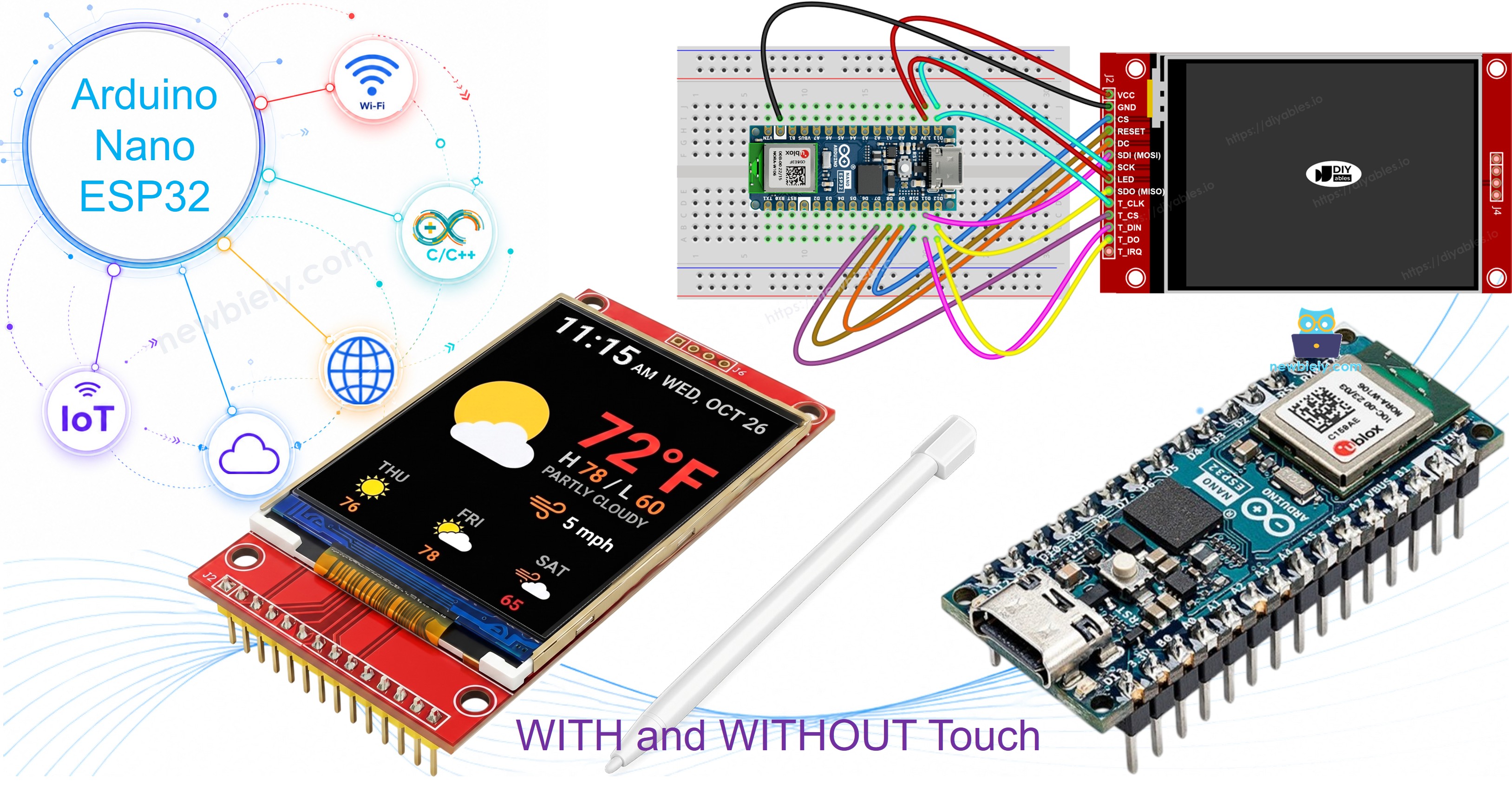 Écran TFT SPI Arduino Nano ESP32