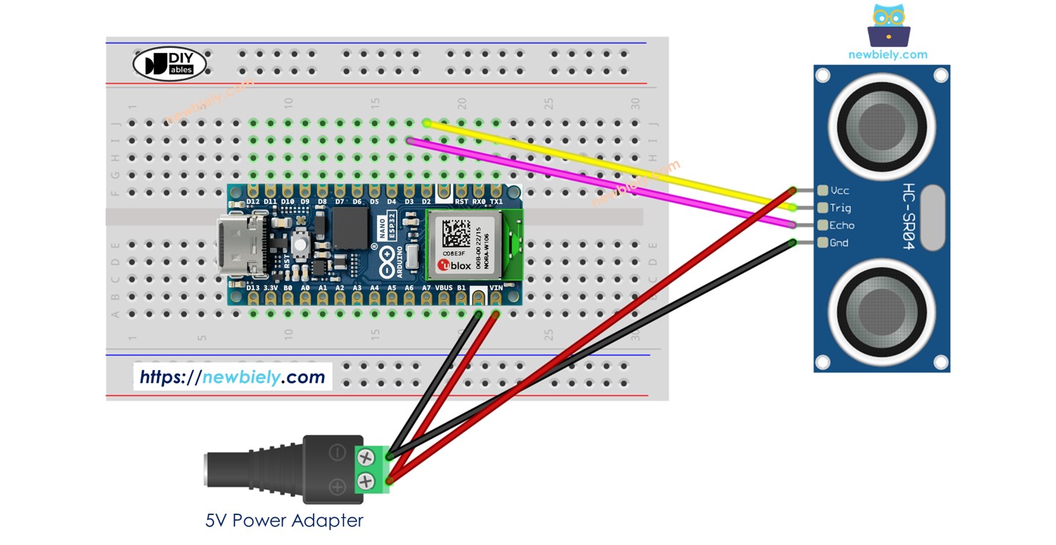 Arduino Nano ESP32 Capteur ultrasonique