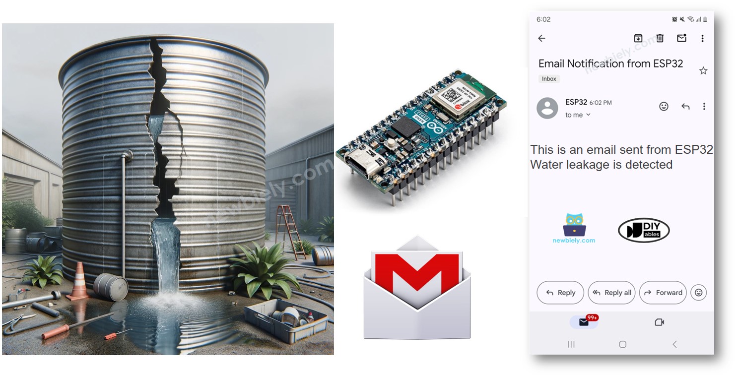 Arduino Nano ESP32 Notification par Email de Fuite d'Eau