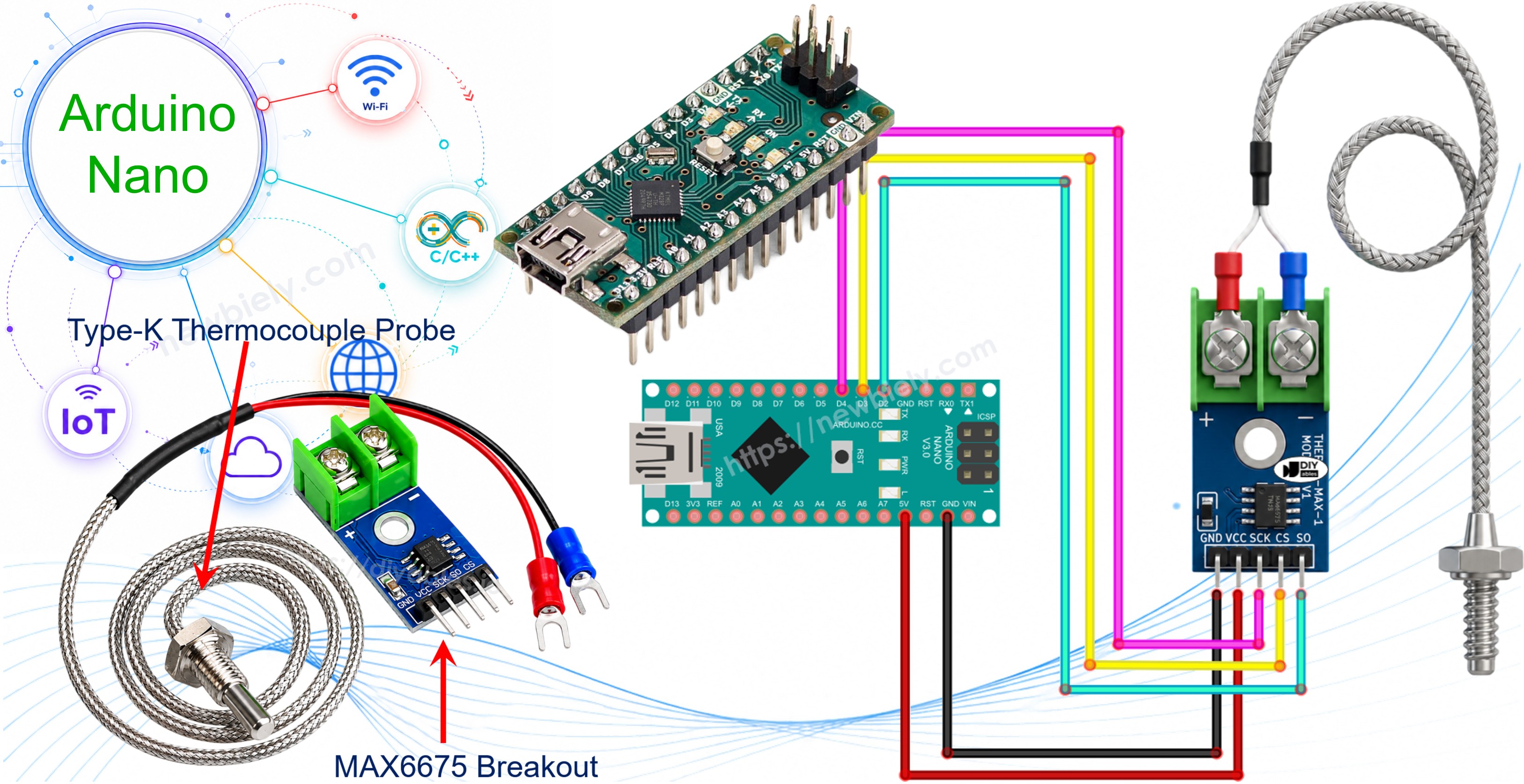 Module thermocouple MAX6675 Arduino Nano