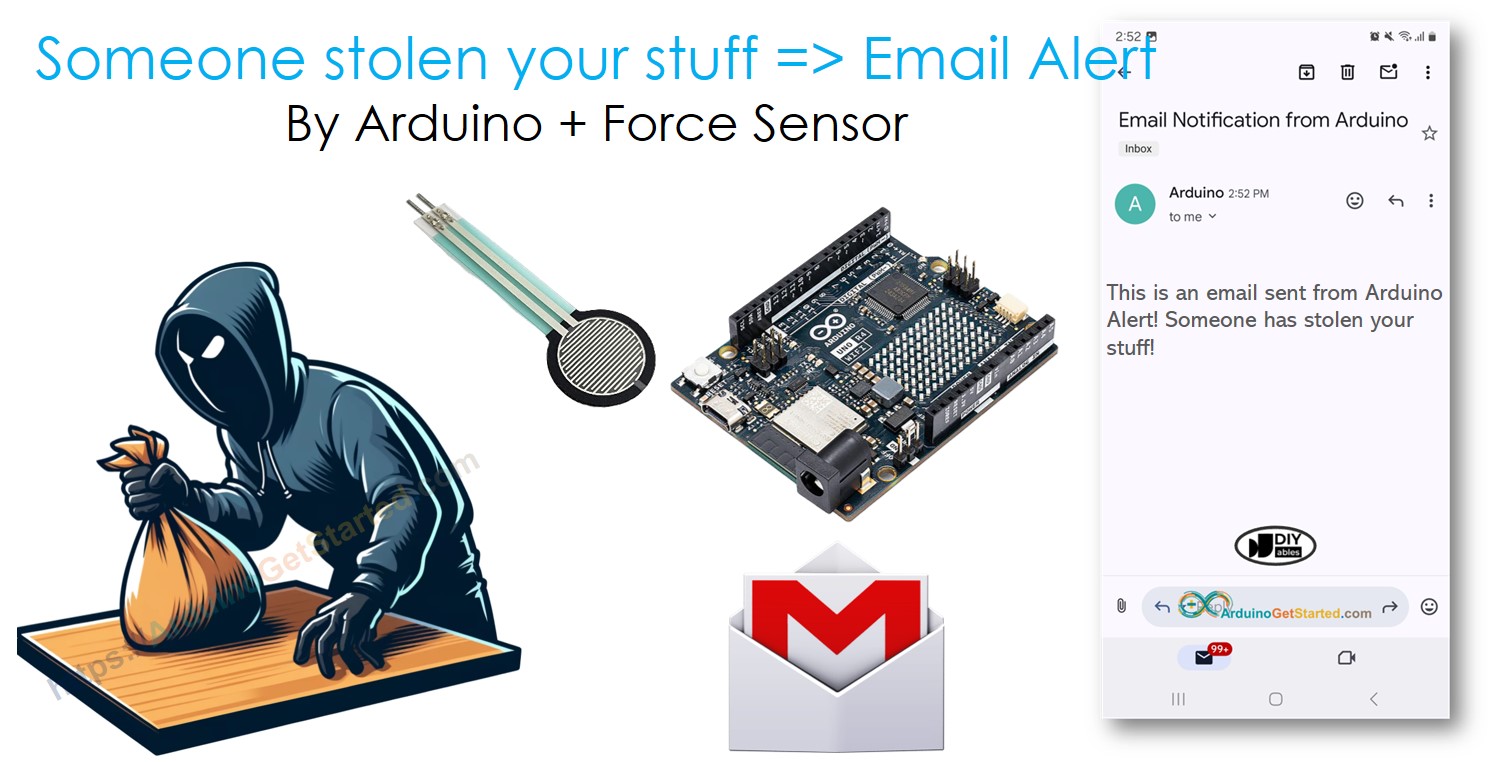 Notification par e-mail de détection de vol Arduino