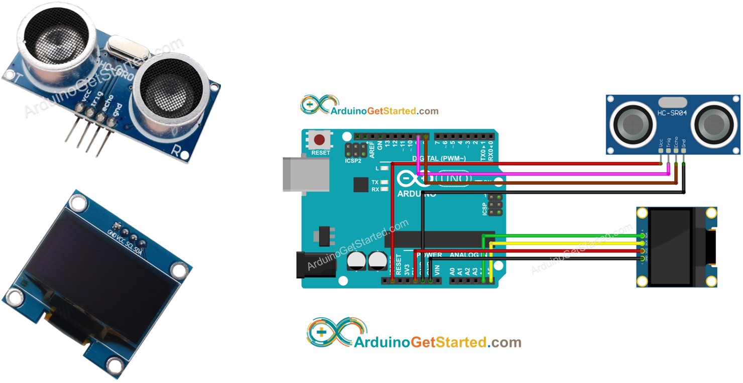 Capteur ultrasonique Arduino OLED