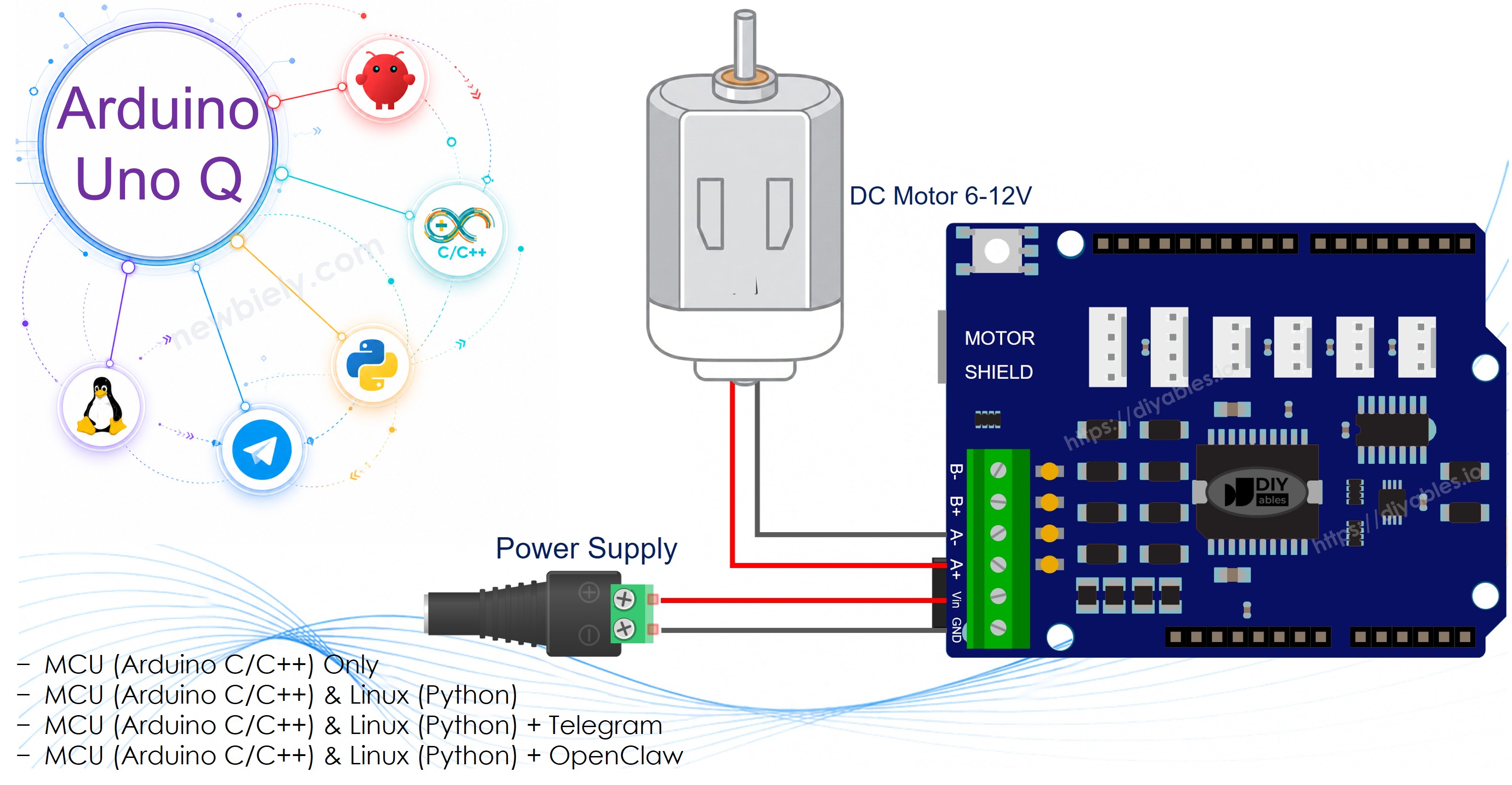 Arduino UNO Q Moteur
