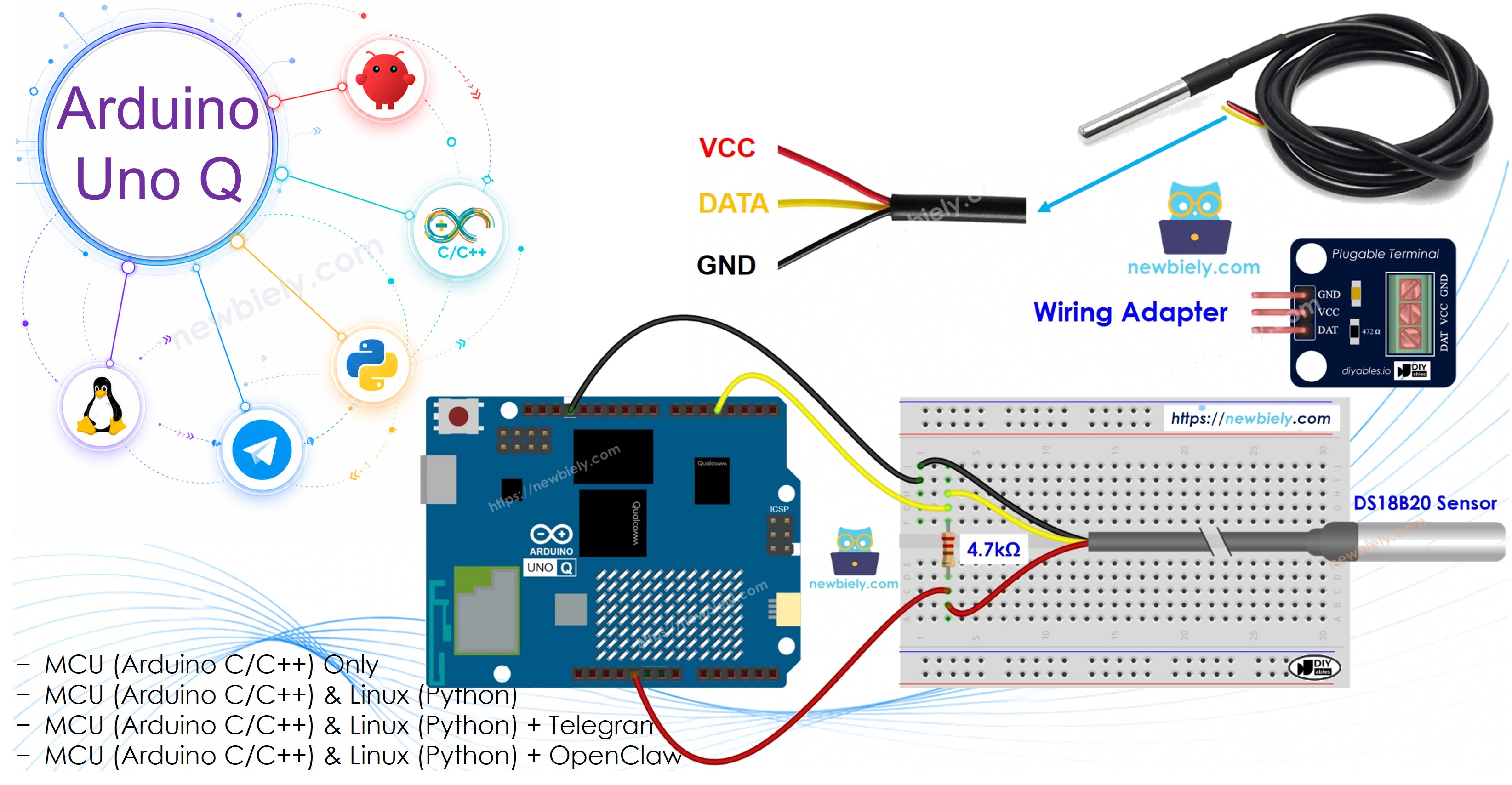 Arduino UNO Q Capteur de température