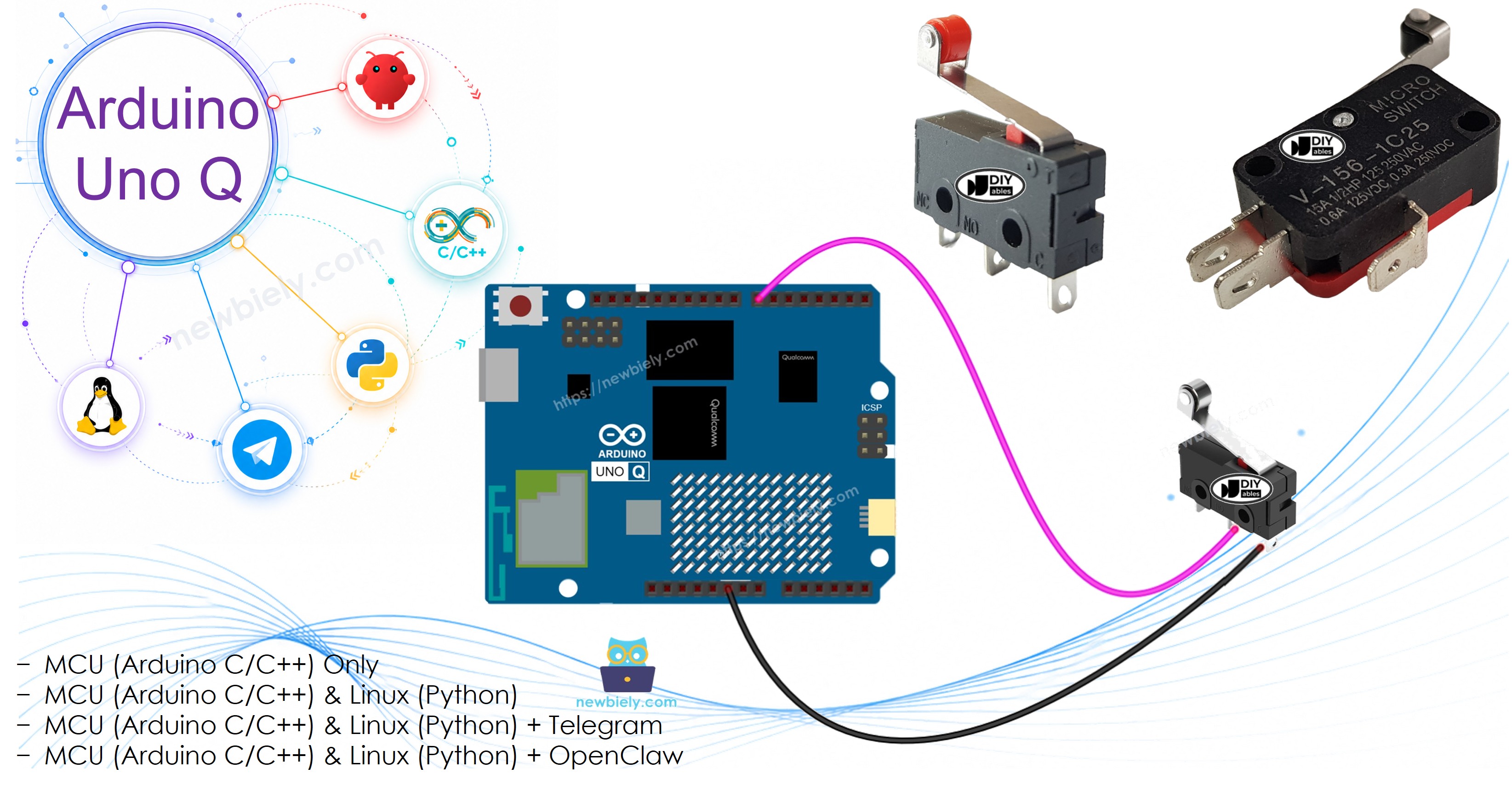Arduino UNO Q - Interrupteur de Fin de Course