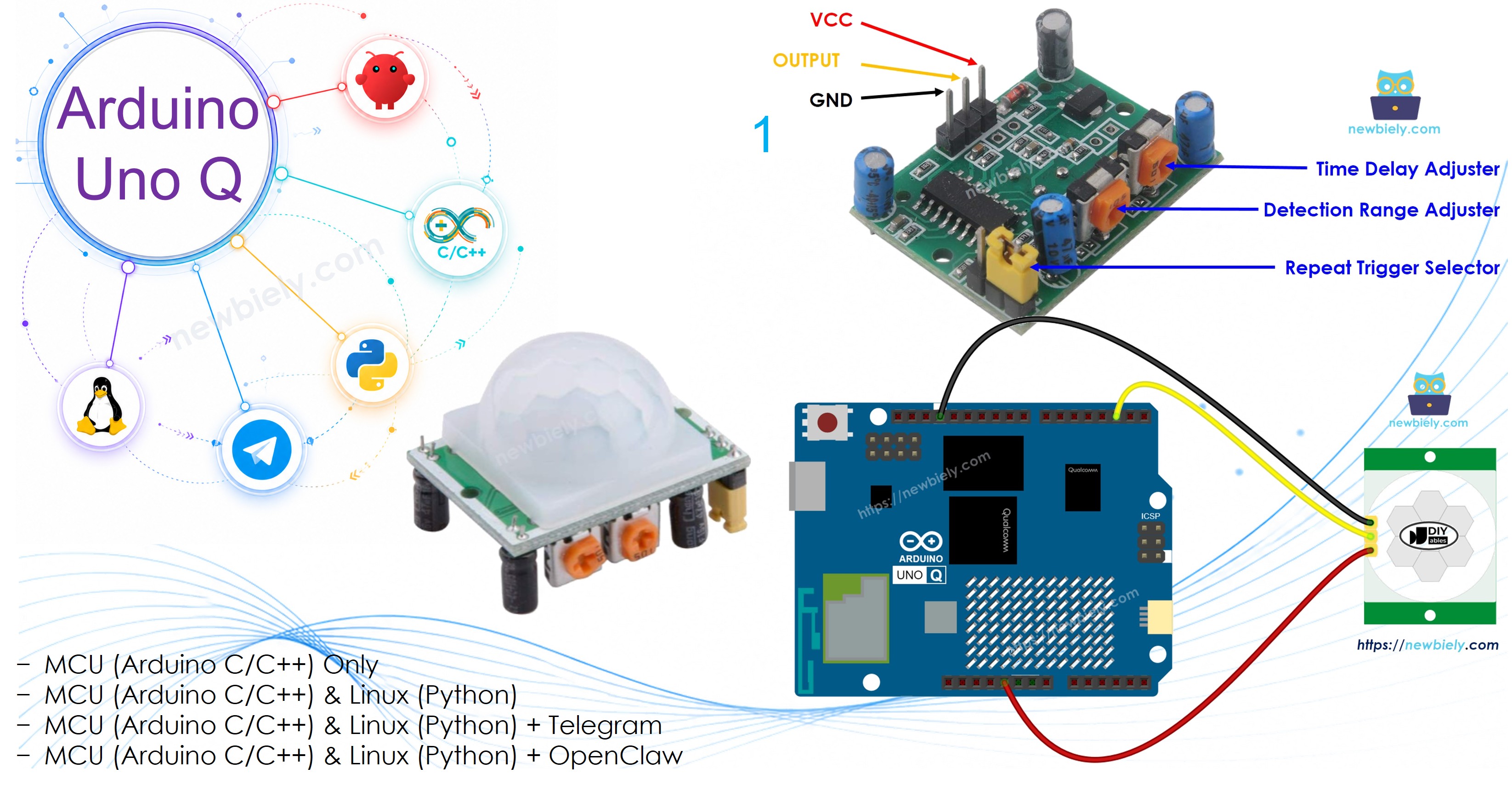 Arduino UNO Q Capteur de mouvement