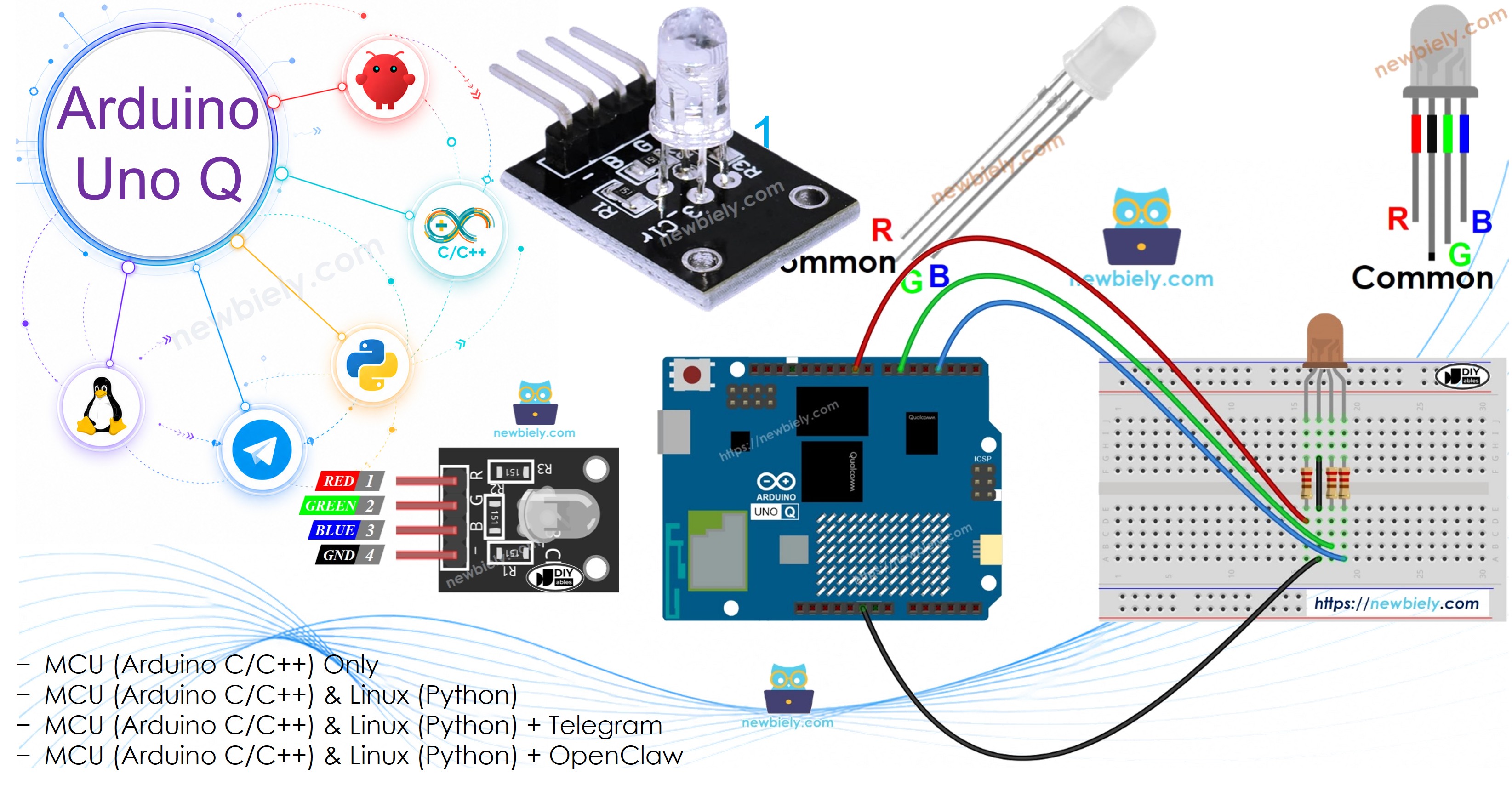 Arduino UNO Q - LED RGB