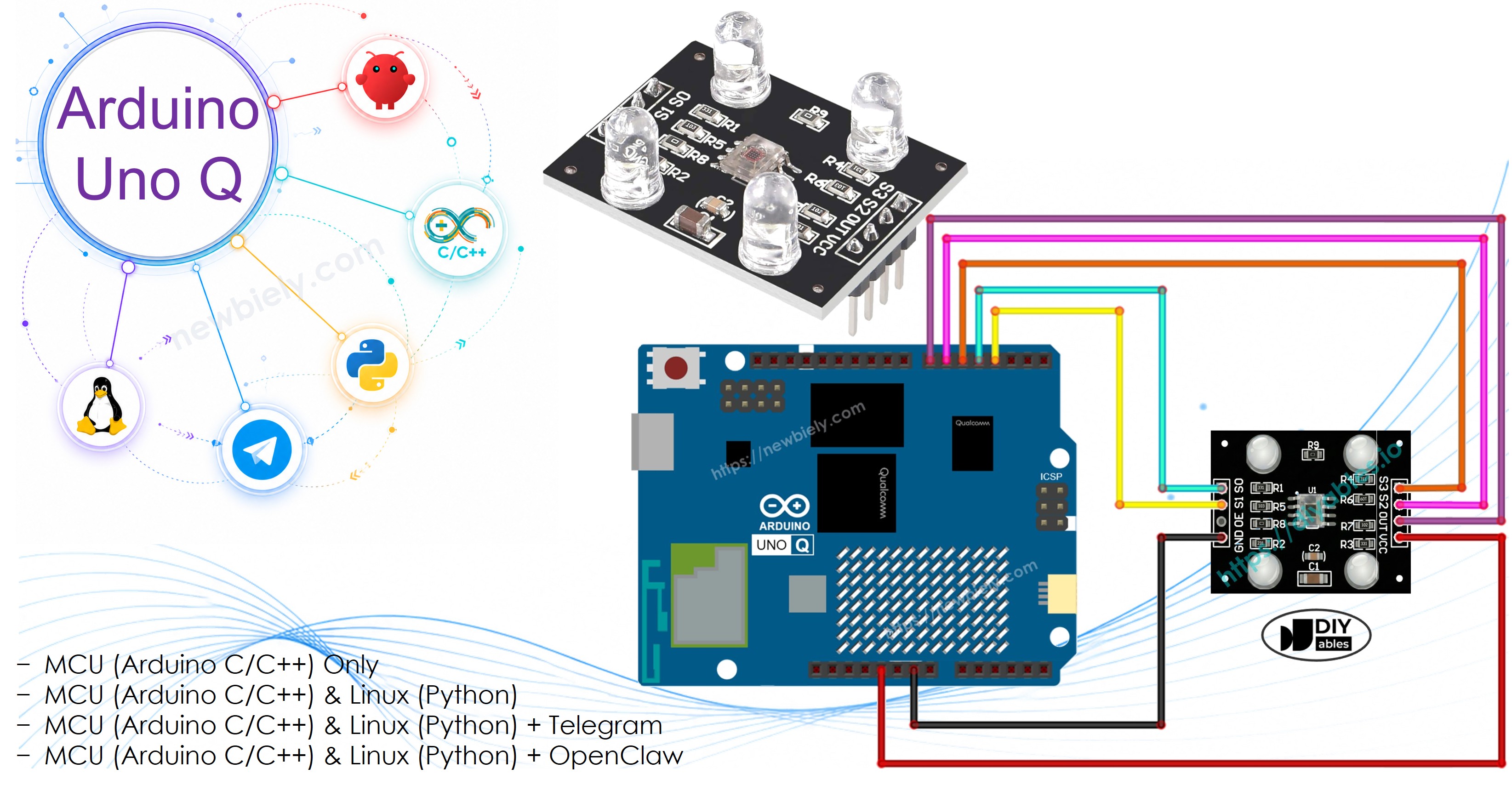 Arduino UNO Q Capteur de couleur