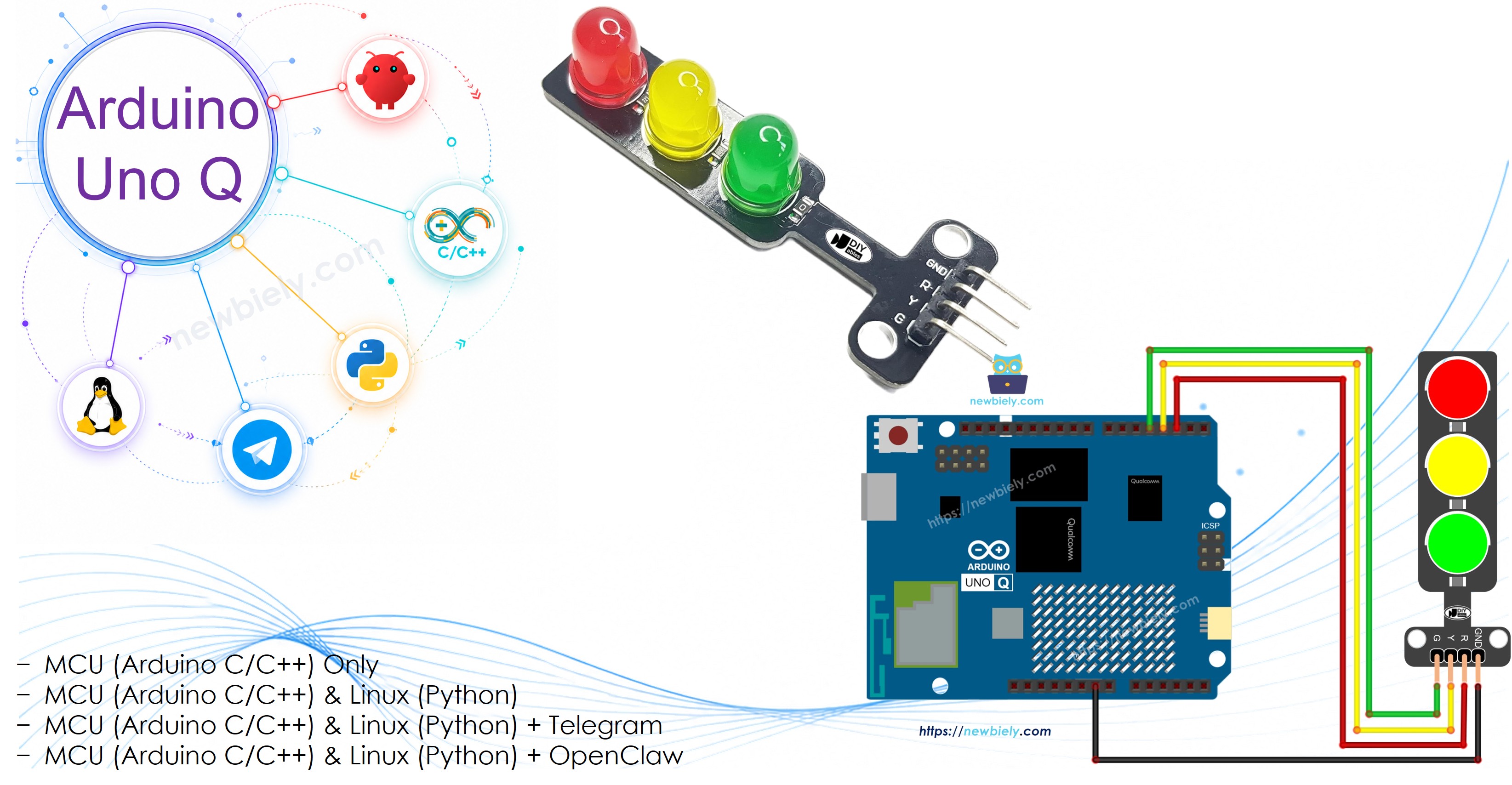 Arduino UNO Q - Feu de Circulation