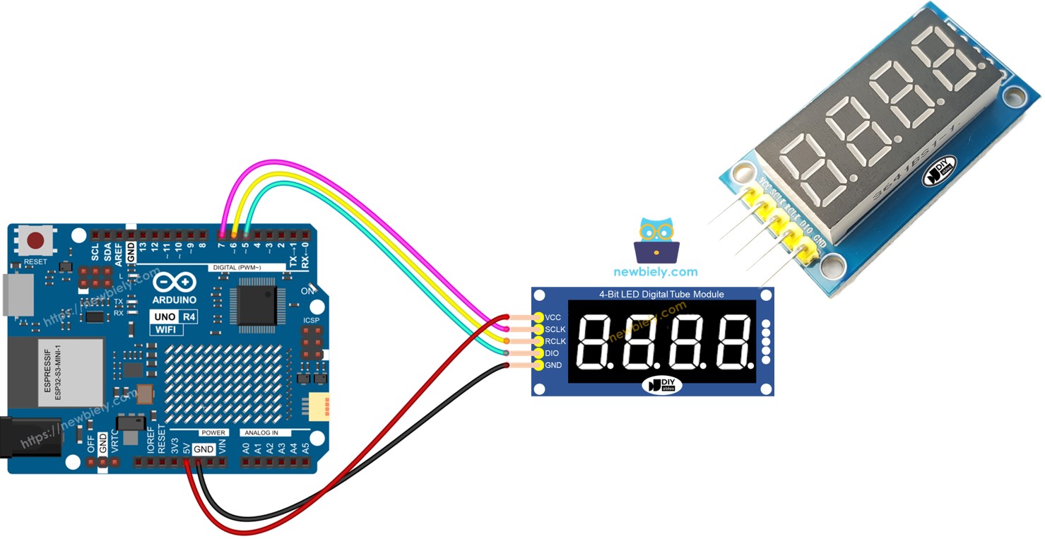 Arduino Uno R4 Afficheur 7 segments