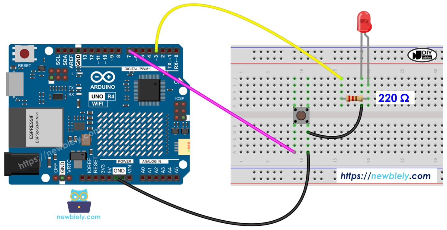 LED de contrôle sur Arduino UNO R4