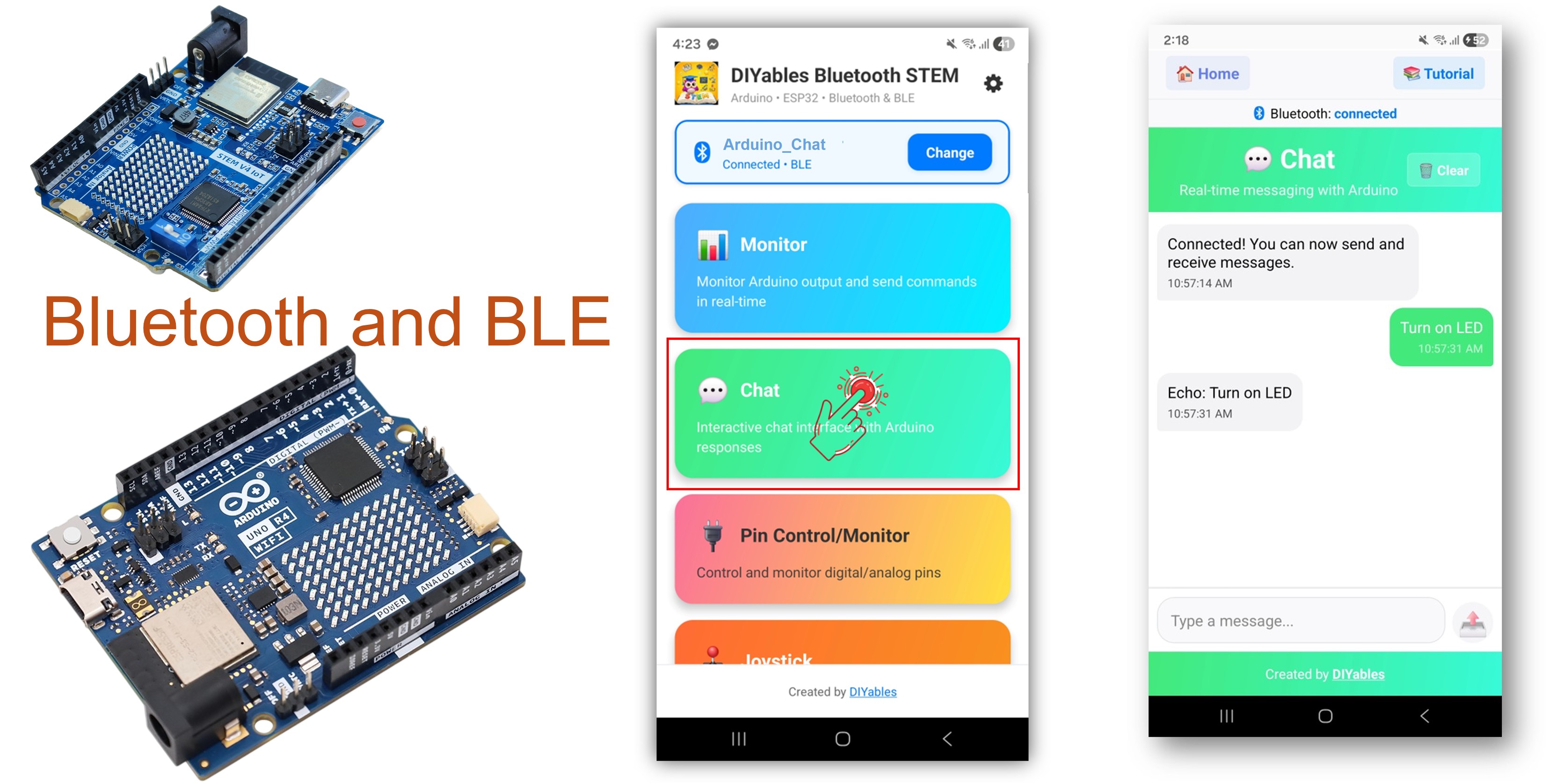 Arduino UNO R4 WiFi Exemple de Chat Bluetooth - Tutoriel de Messagerie Bidirectionnelle via BLE
