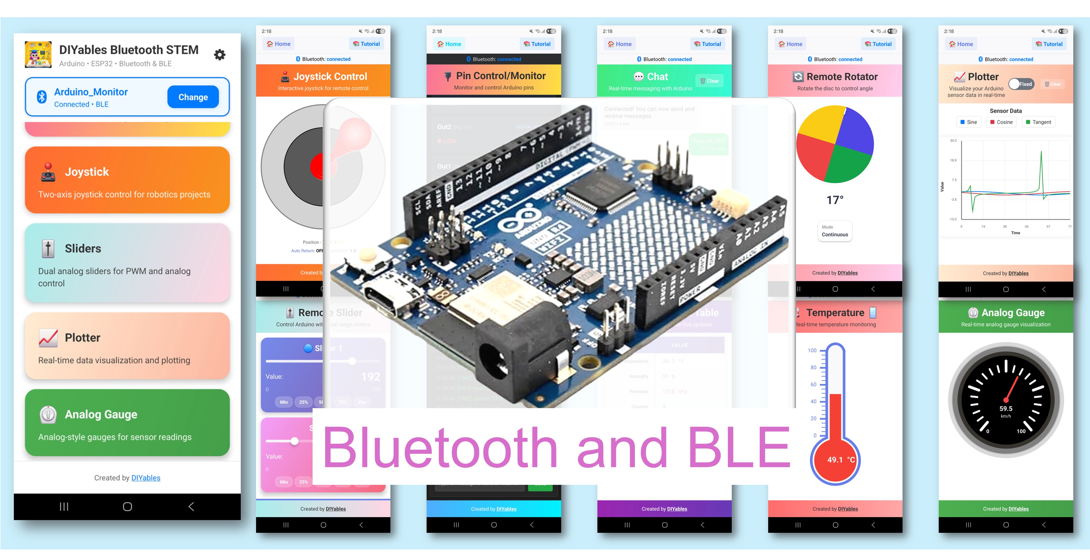 Arduino UNO R4 WiFi Bluetooth Multiple Apps Example - Tutoriel BLE tout-en-un