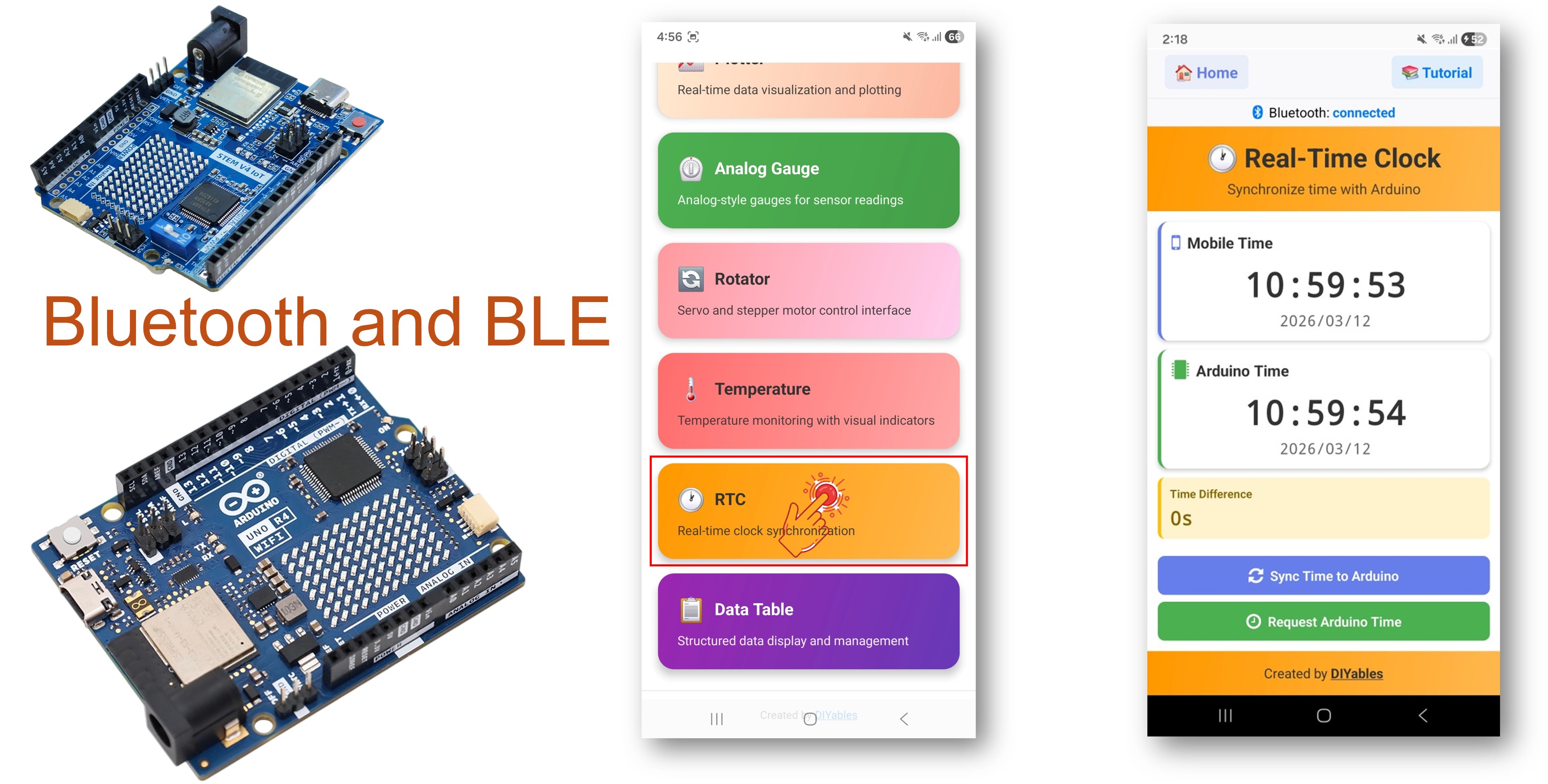 Exemple RTC Arduino UNO R4 WiFi et Bluetooth - Tutoriel sur la synchronisation de l’horloge en temps réel via BLE