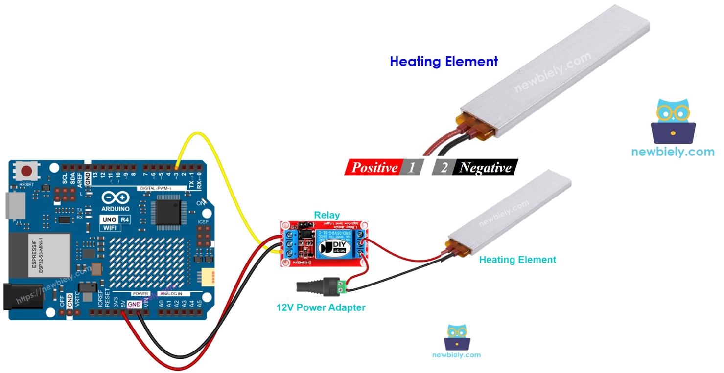 Élément chauffant Arduino UNO R4