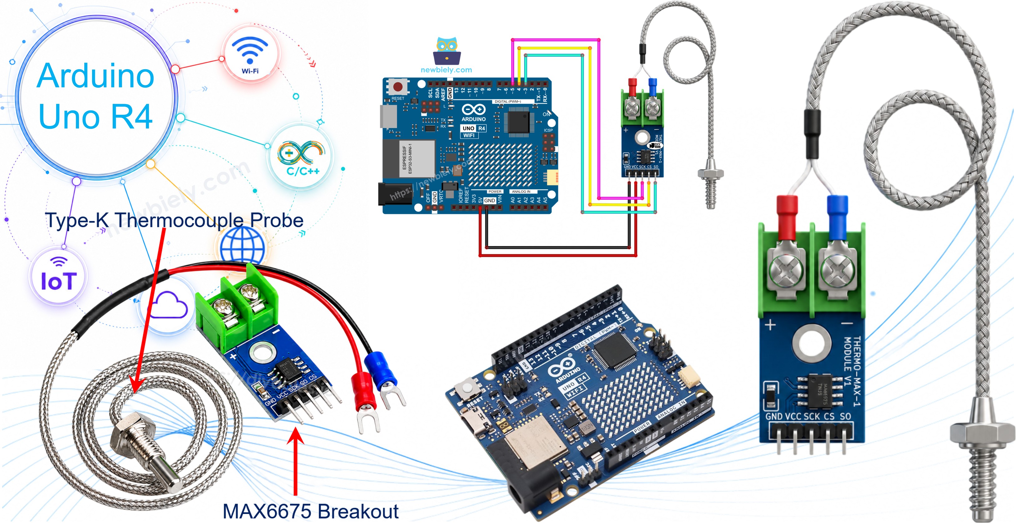 Arduino UNO R4 module thermocouple MAX6675