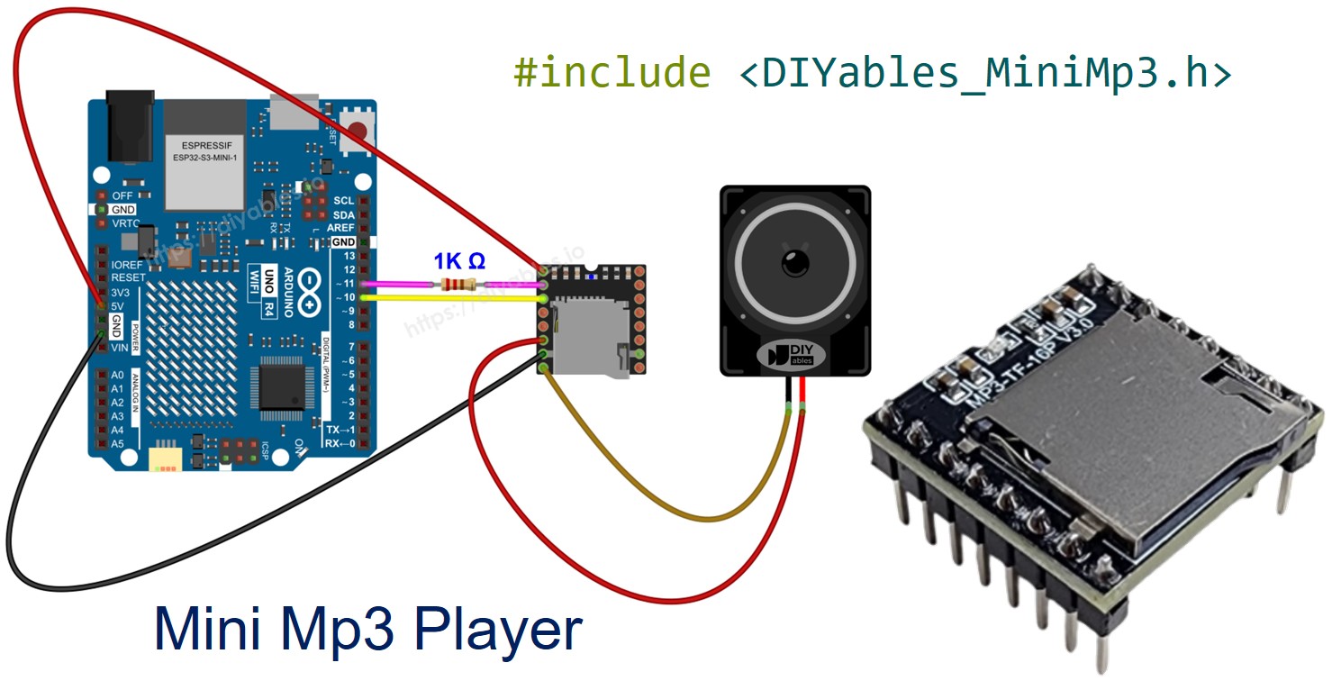 Arduino Uno R4 Mini Mp3 Player