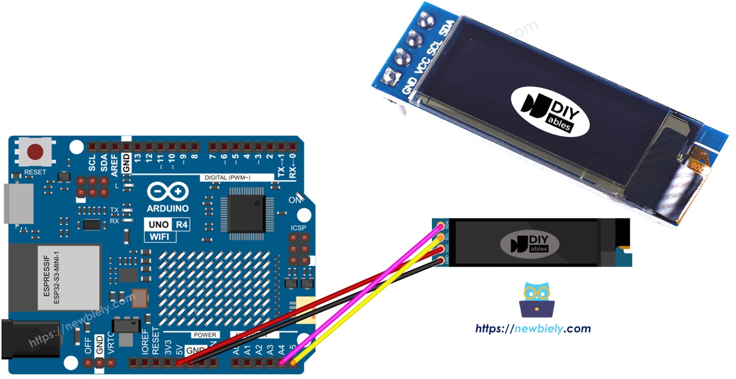 Écran OLED I2C Arduino UNO R4
