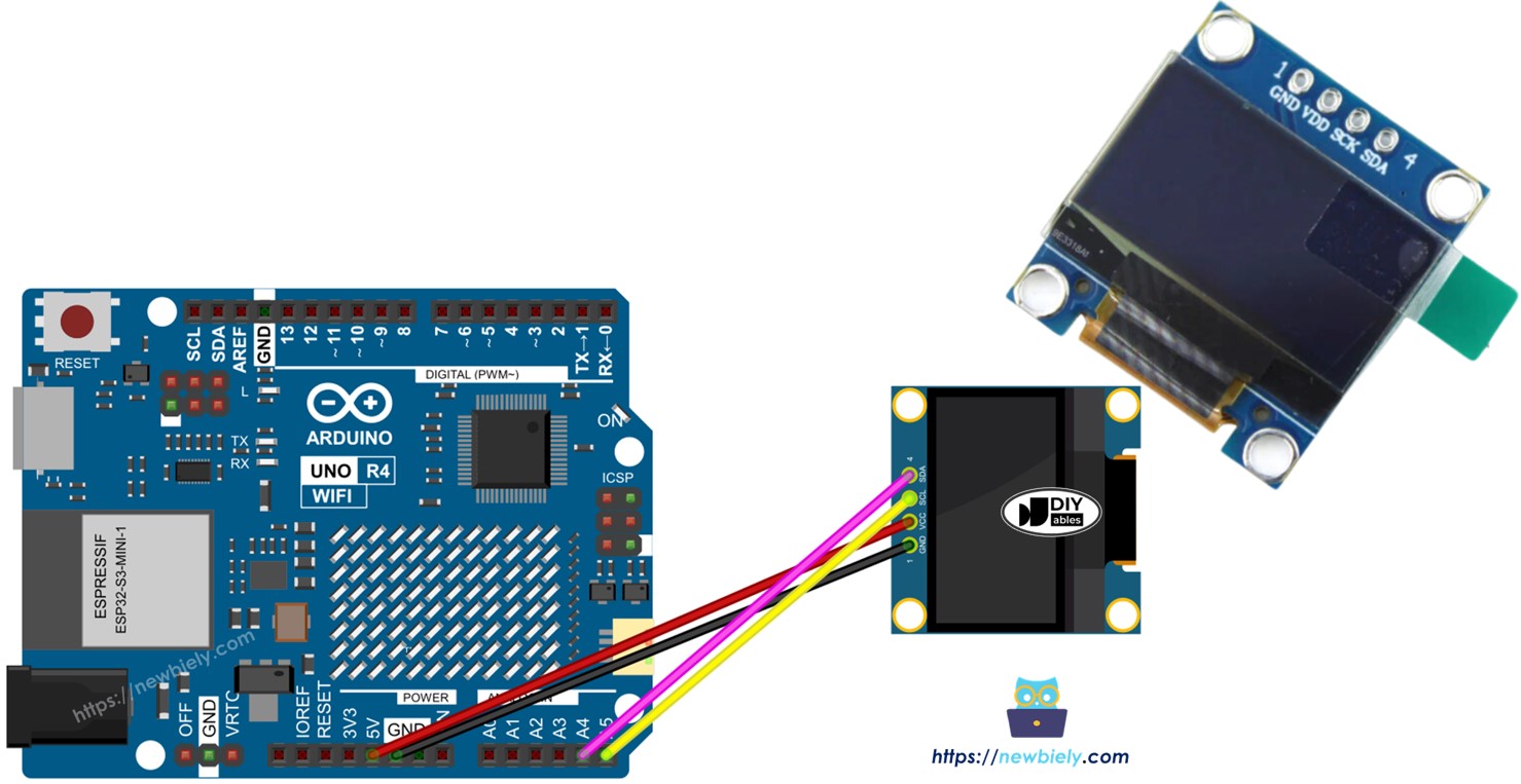 Écran OLED I2C Arduino UNO R4