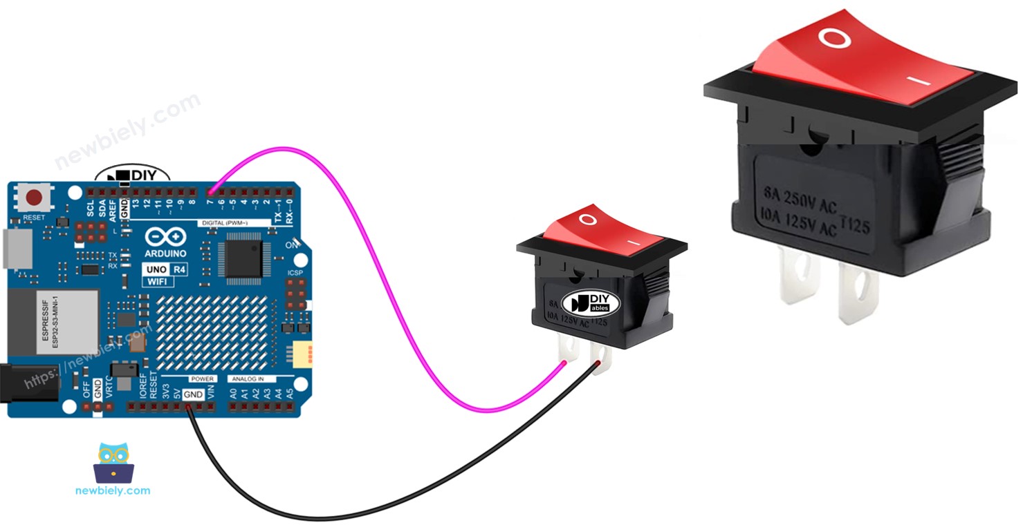 Interrupteur marche/arrêt Arduino UNO R4