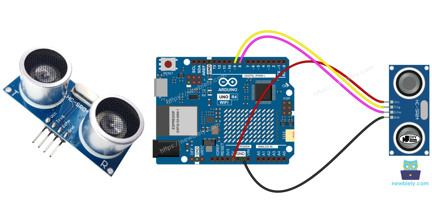 Arduino Uno R4 Capteur ultrasonique