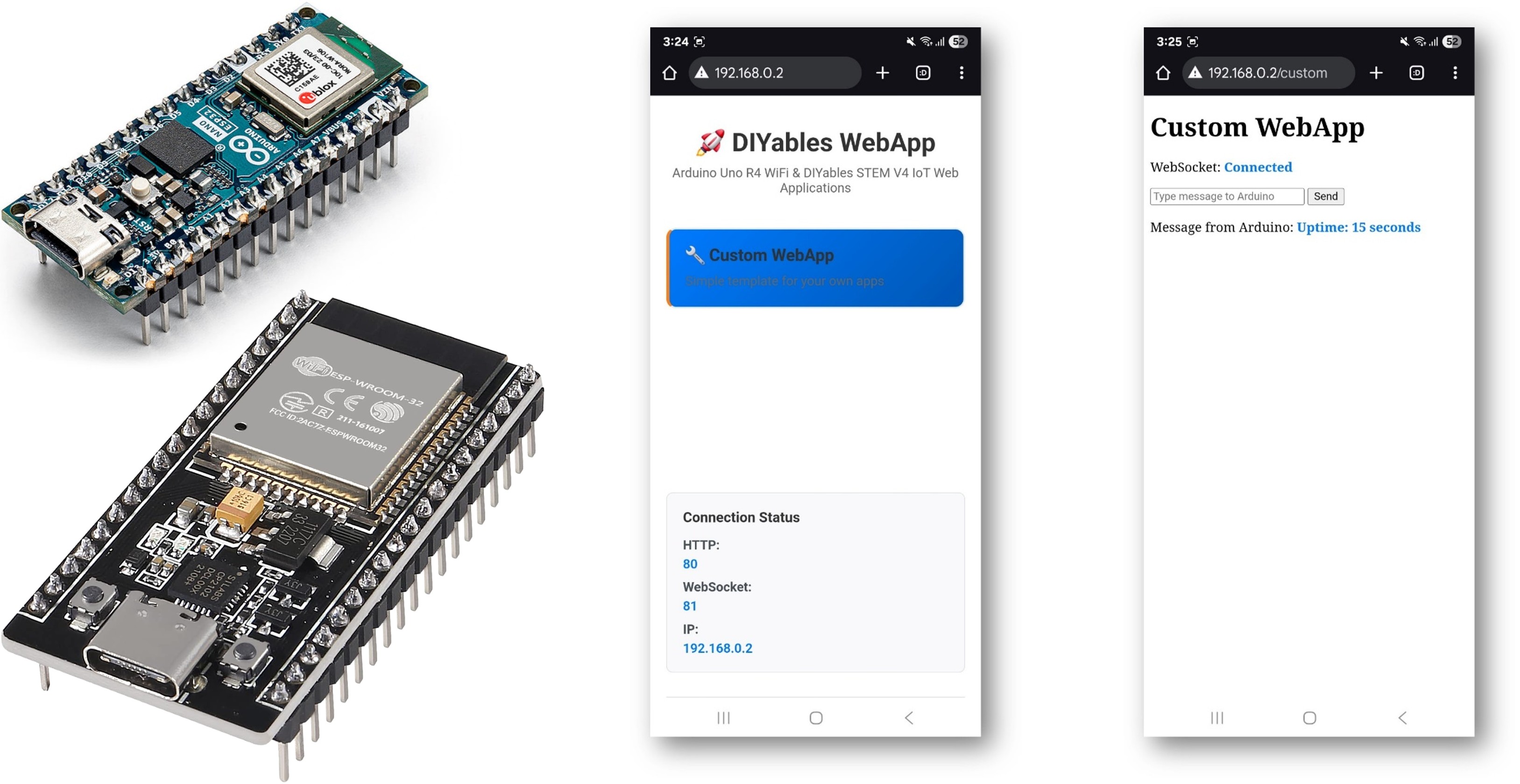 Exemple d'application Web personnalisée Arduino – Tutoriel pour créer votre propre interface Web