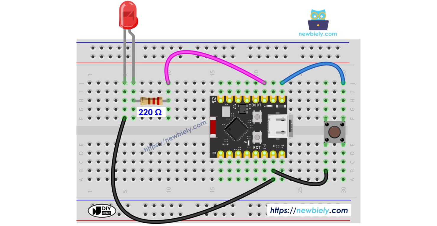 ESP32 C3 Super Mini - Bouton LED