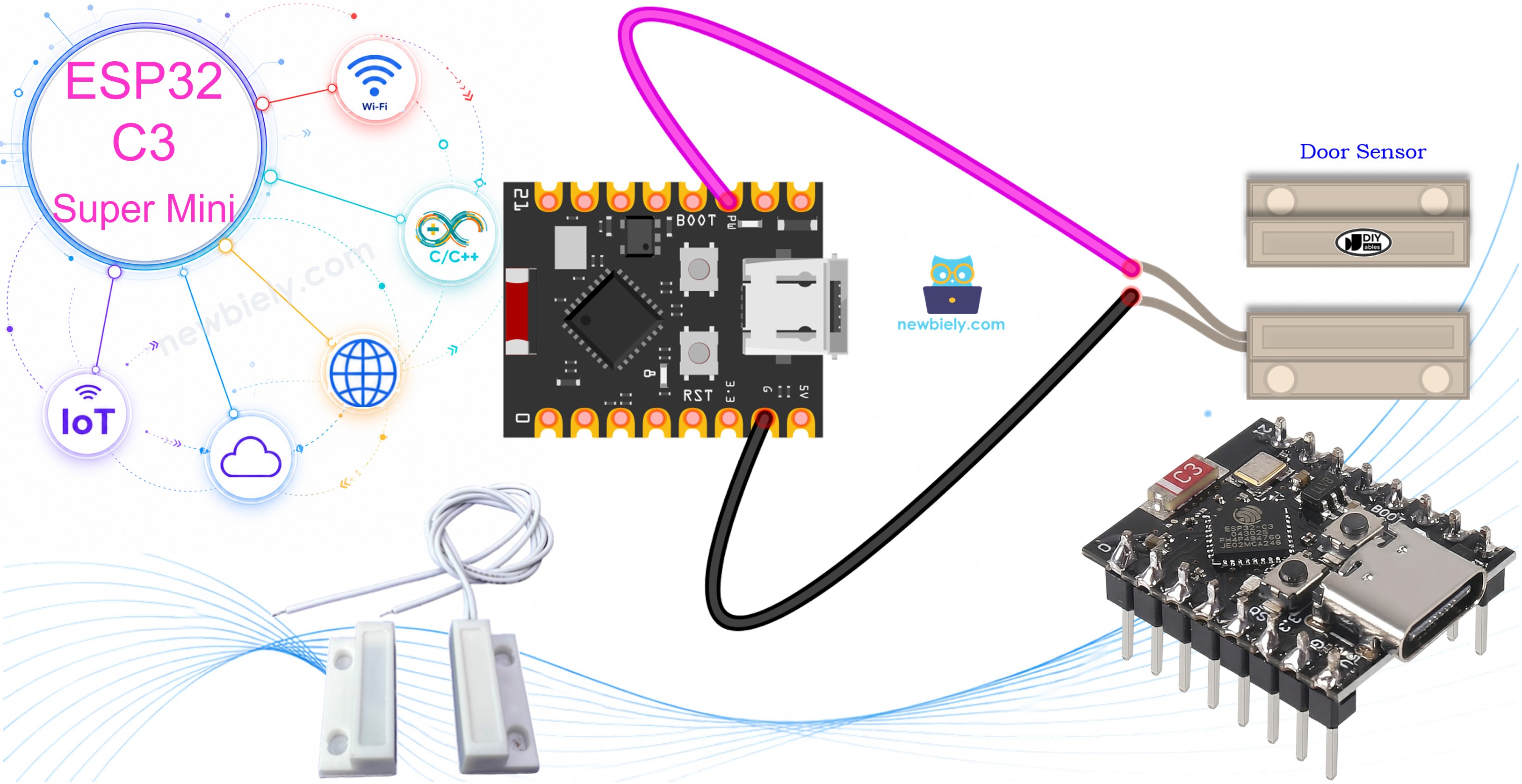 ESP32 C3 Super Mini - Capteur de Porte