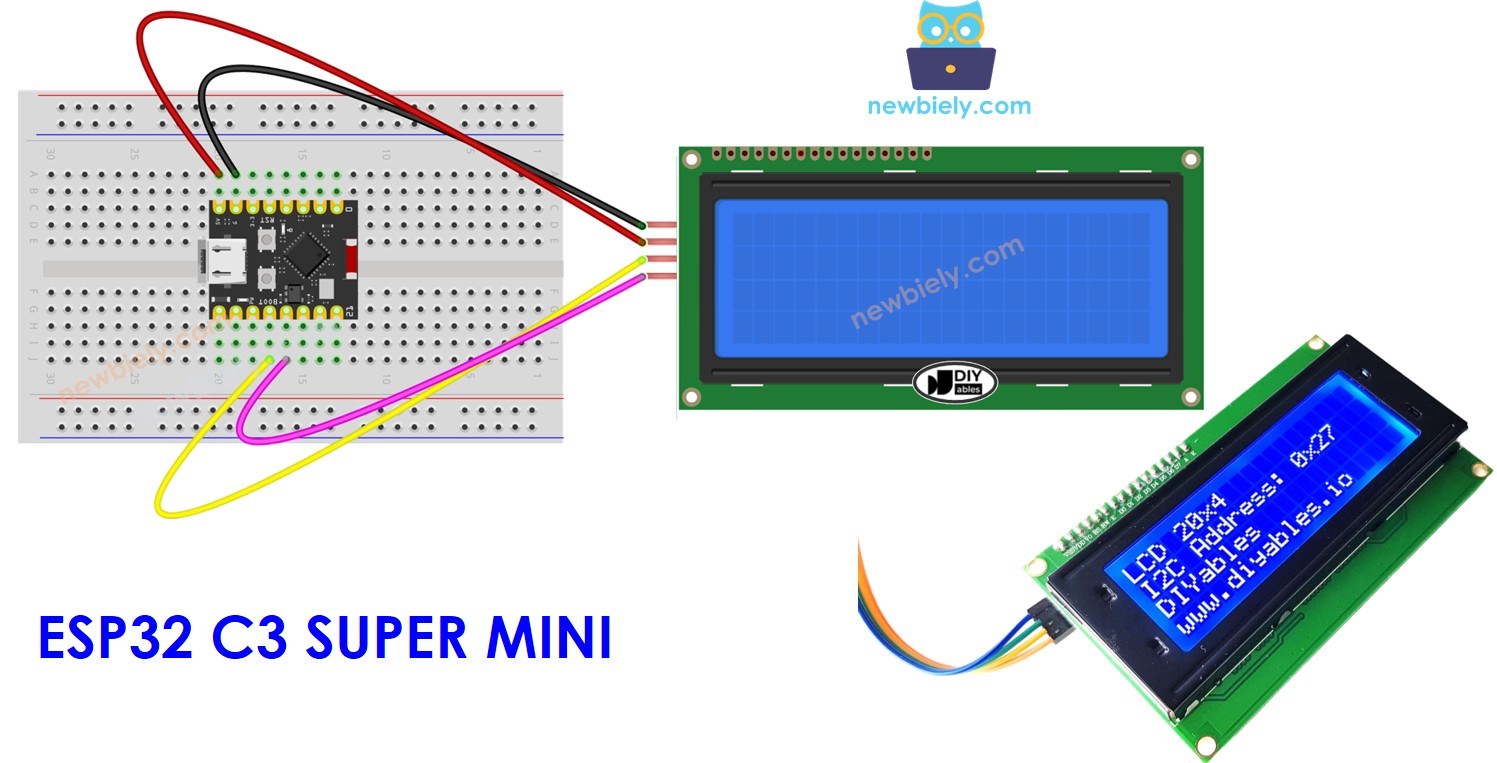 ESP32 C3 Super Mini - LCD 20x4