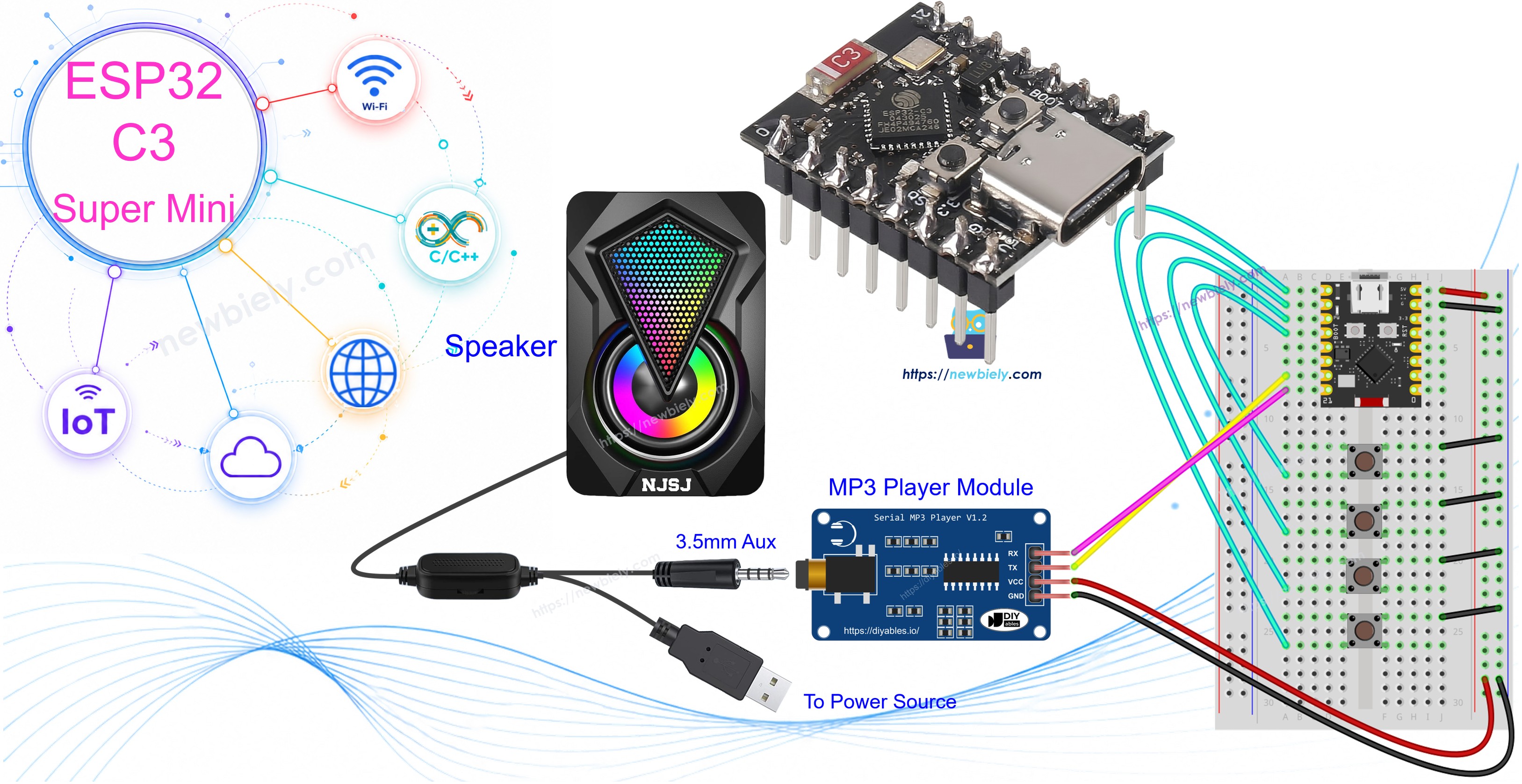 ESP32 C3 Super Mini - Lecteur MP3