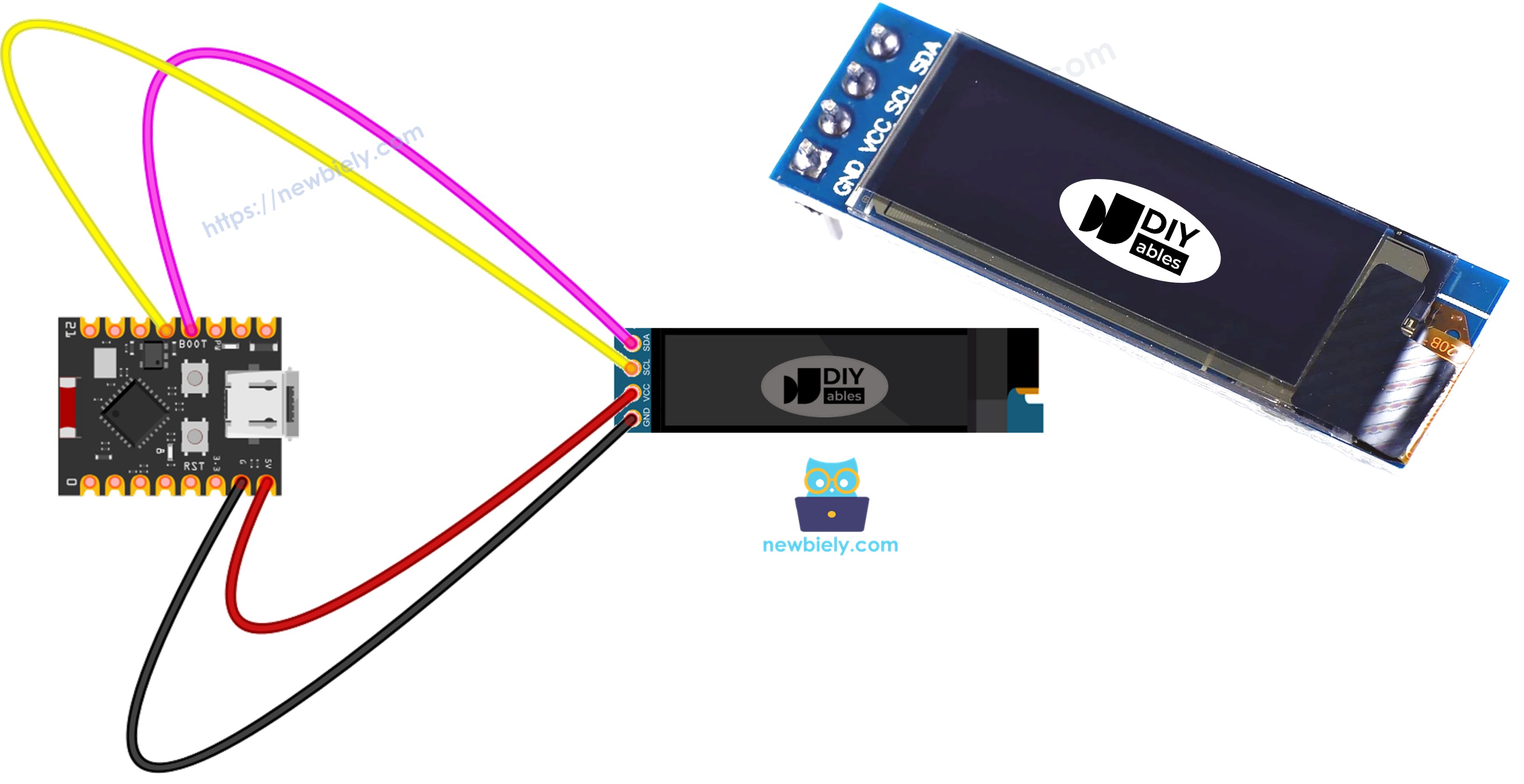Affichage OLED 128x32 ESP32 C3 Super Mini
