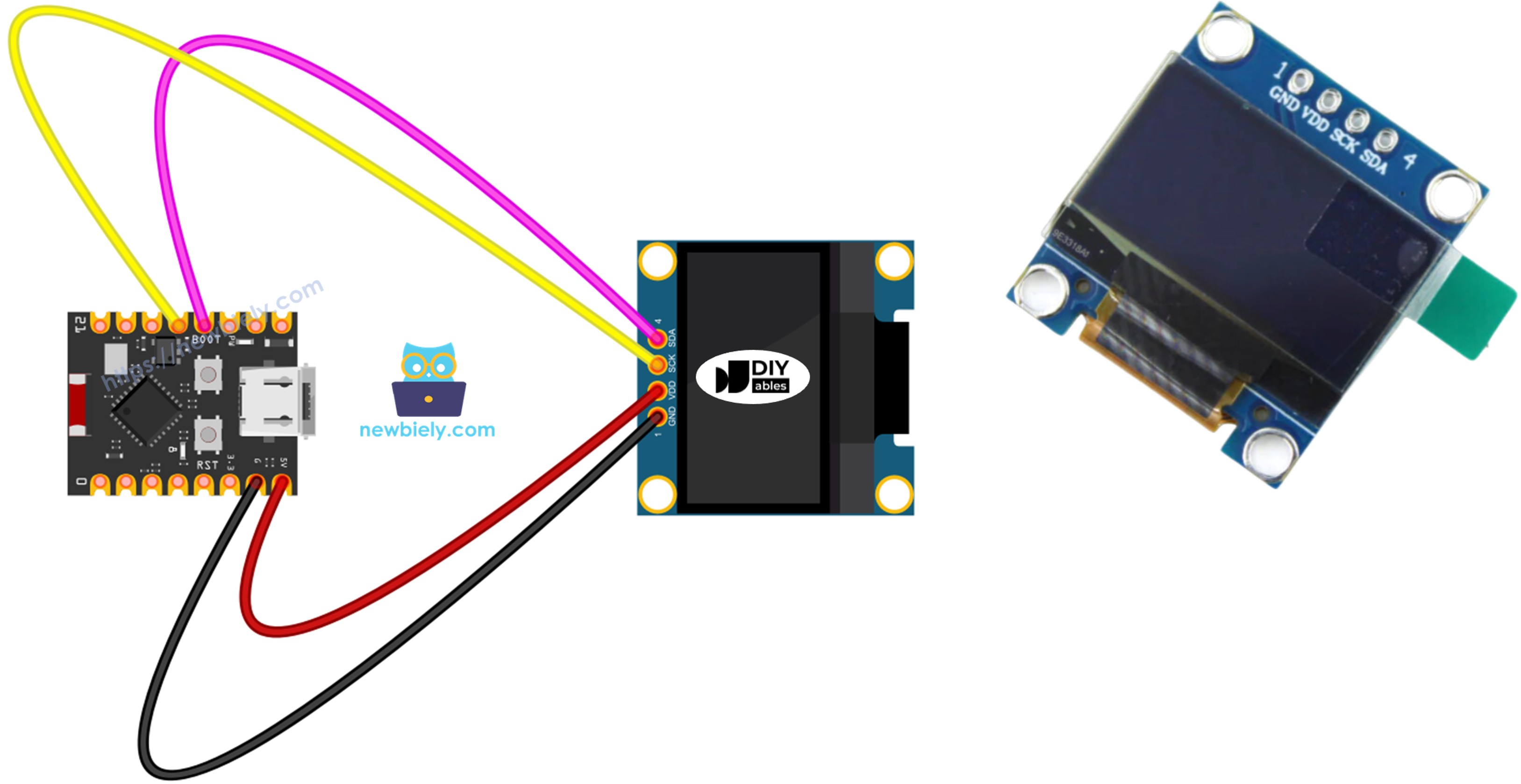 Affichage OLED 128x64 ESP32 C3 Super Mini