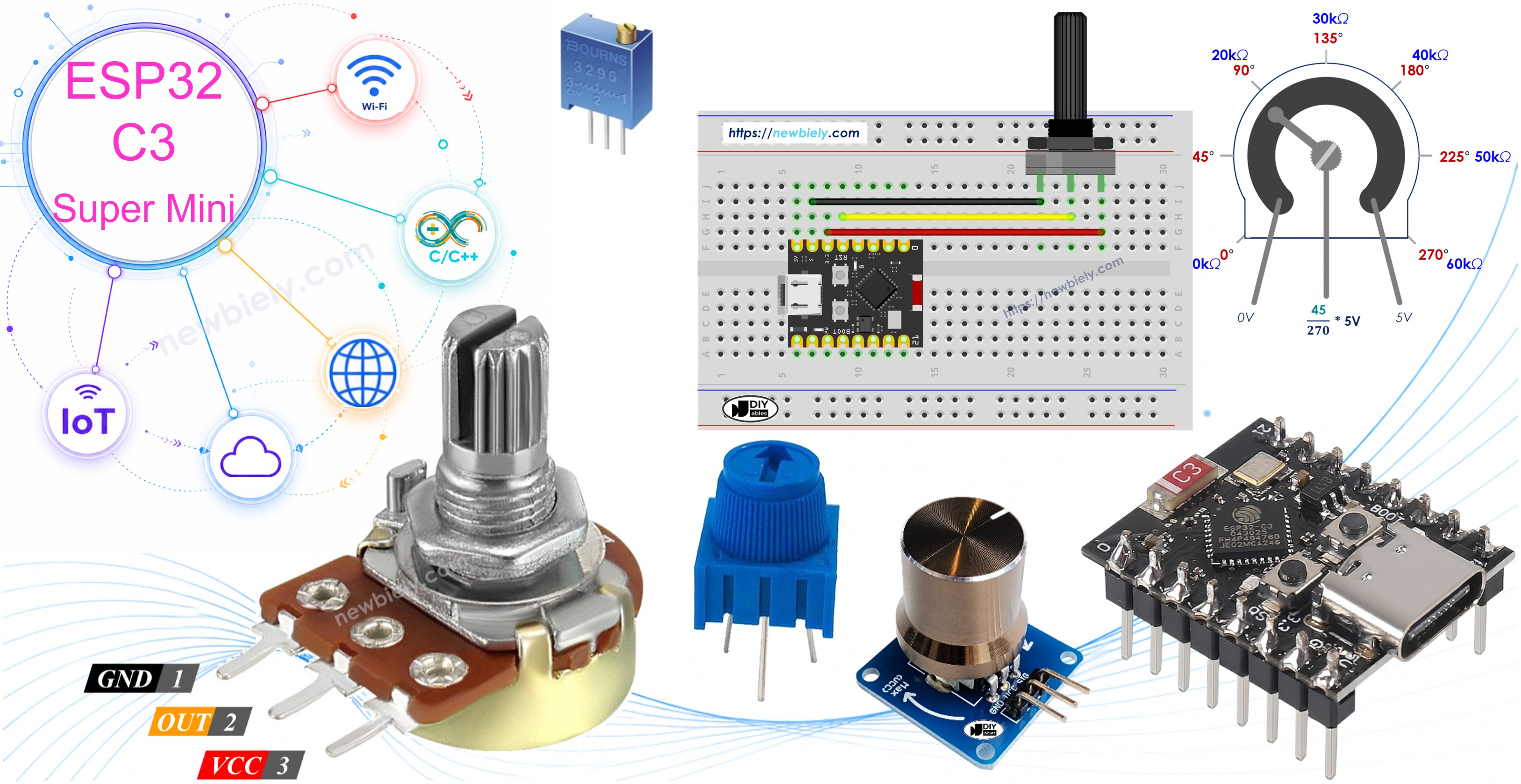 ESP32 C3 Super Mini - Potentiomètre