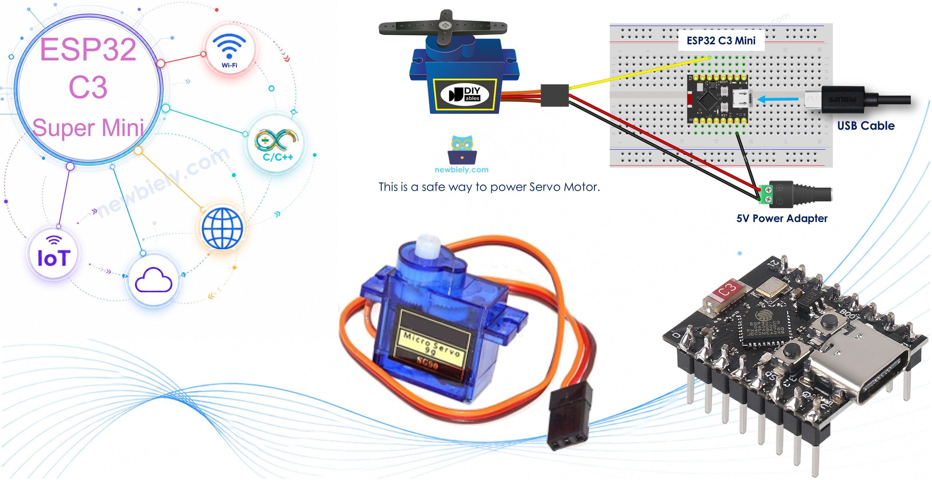 ESP32 C3 Super Mini Servo-moteur