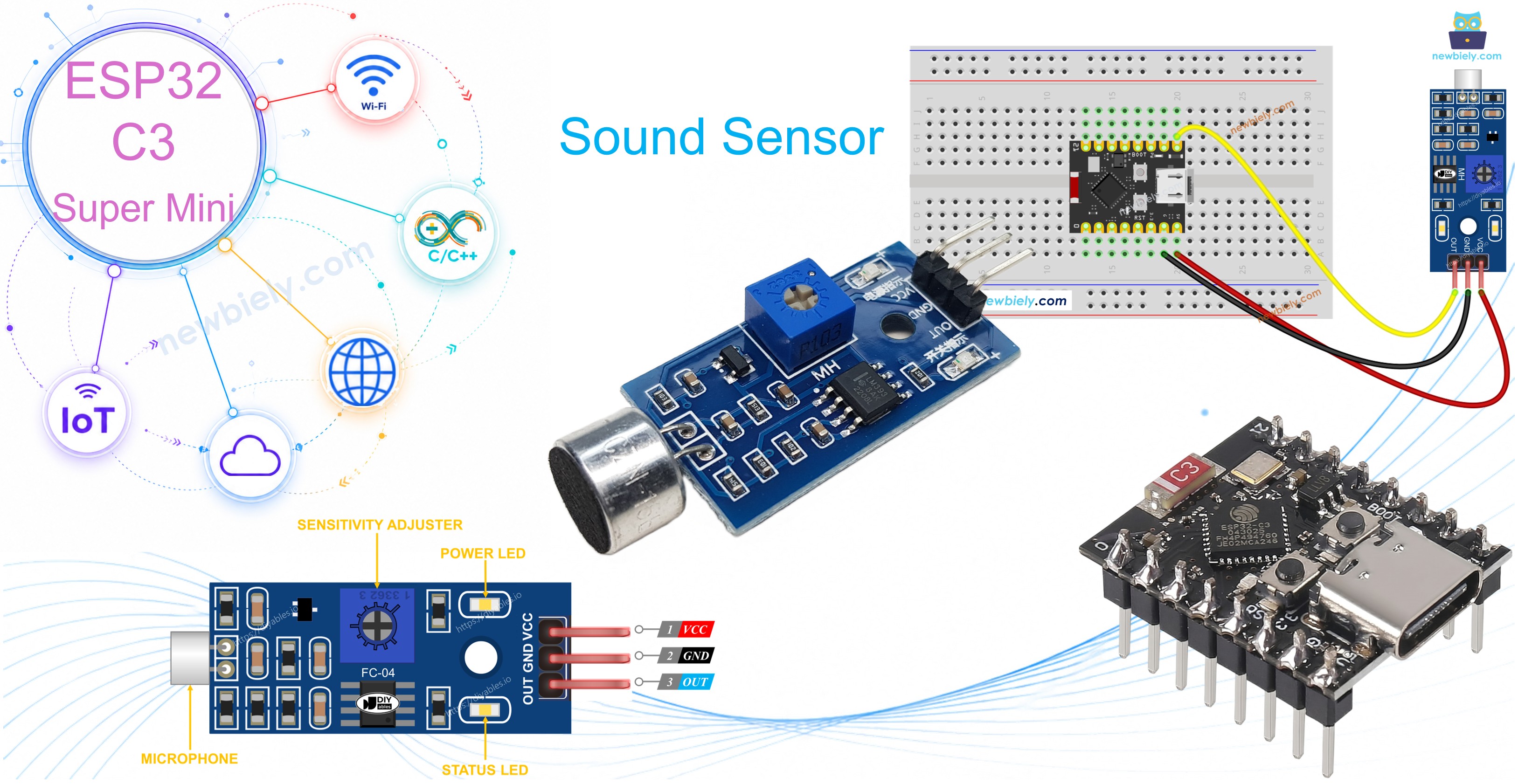 ESP32 C3 Super Mini Capteur de son