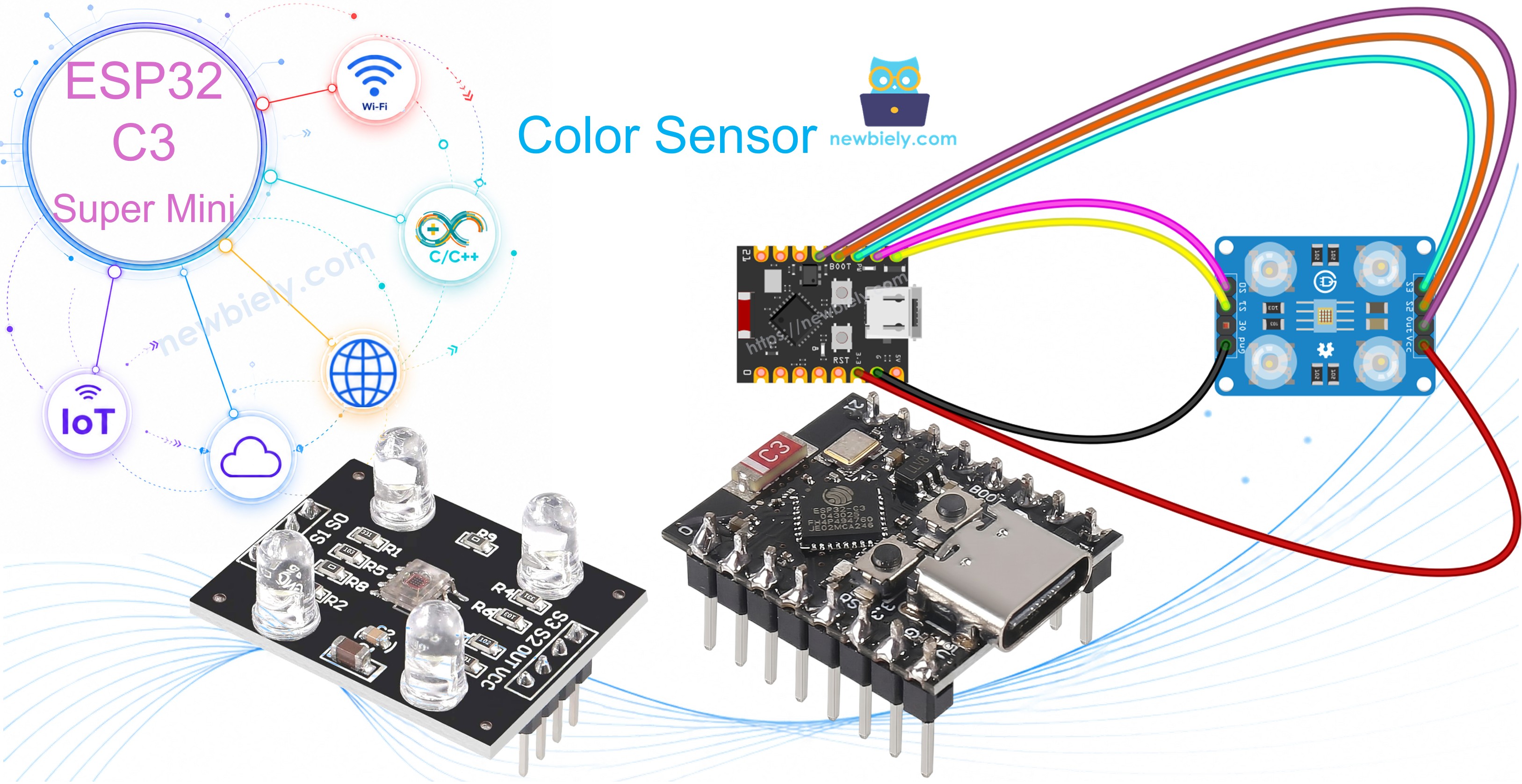 ESP32 C3 Super Mini Capteur de couleur