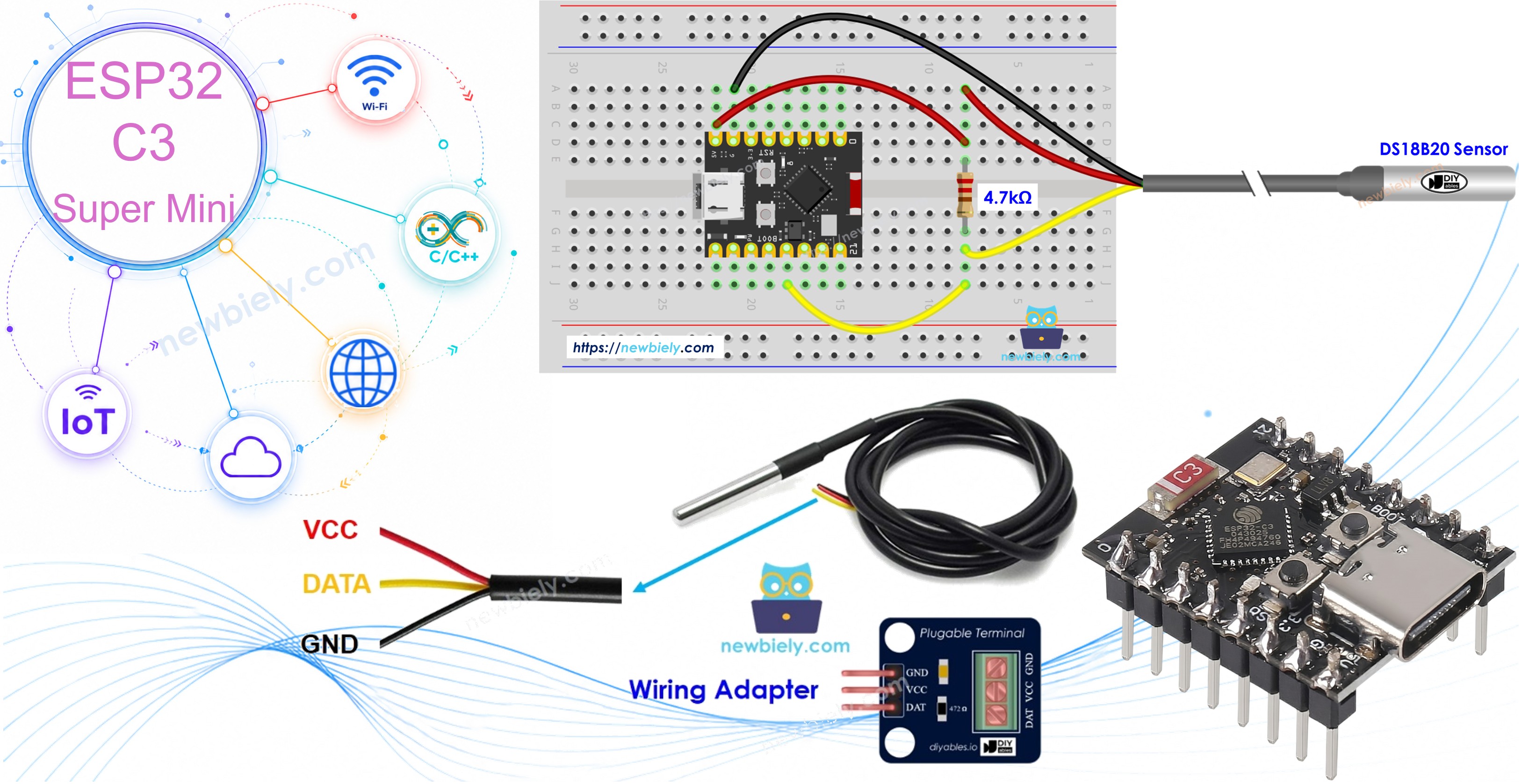 ESP32 C3 Super Mini Capteur de température