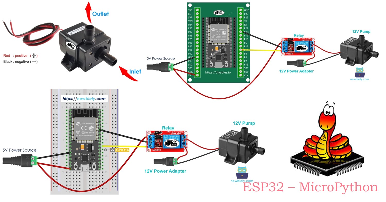 Pompe ESP32 MicroPython