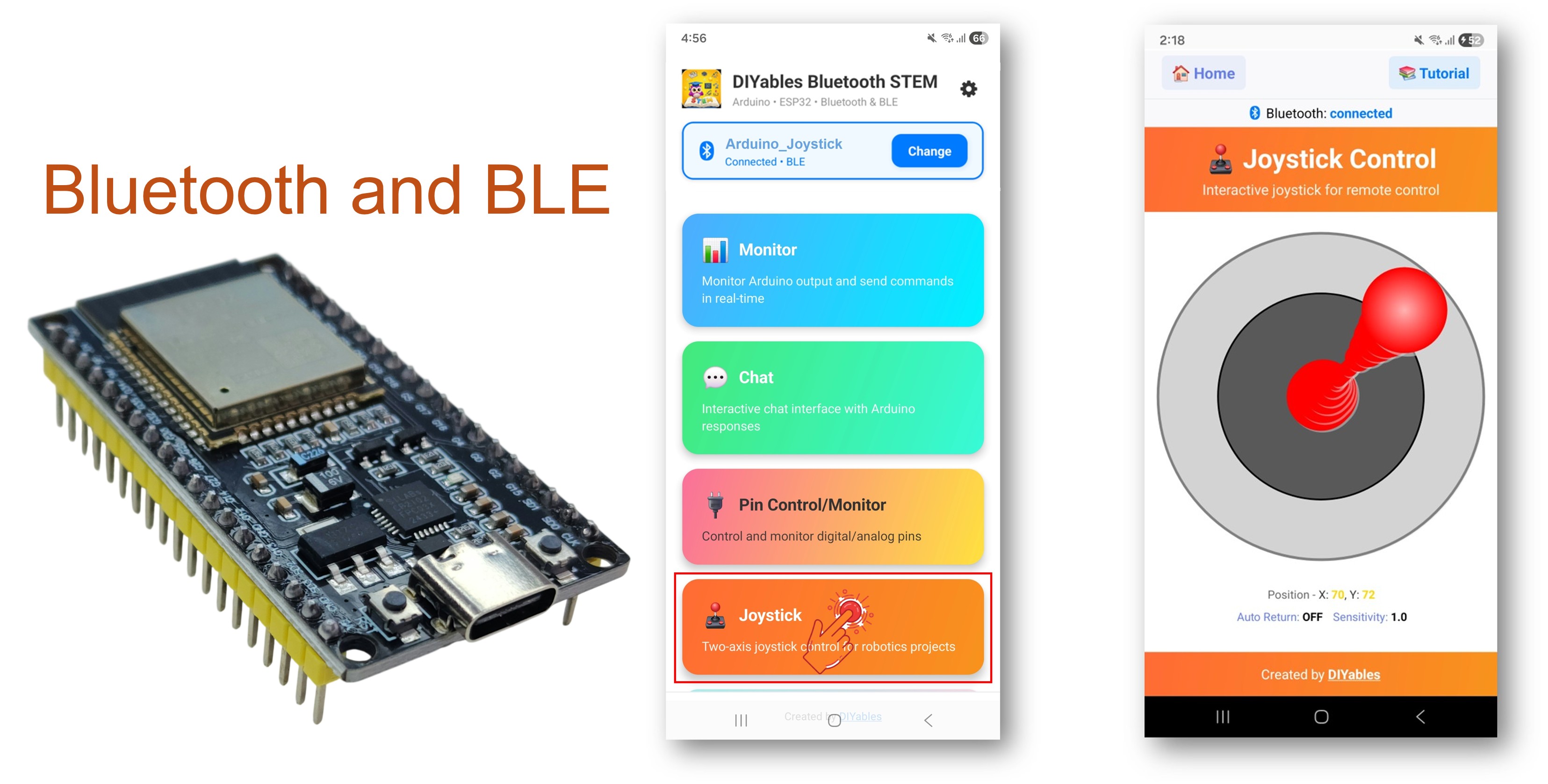 ESP32 Manette Bluetooth - Tutoriel Interface de Contrôle 2D Interactive