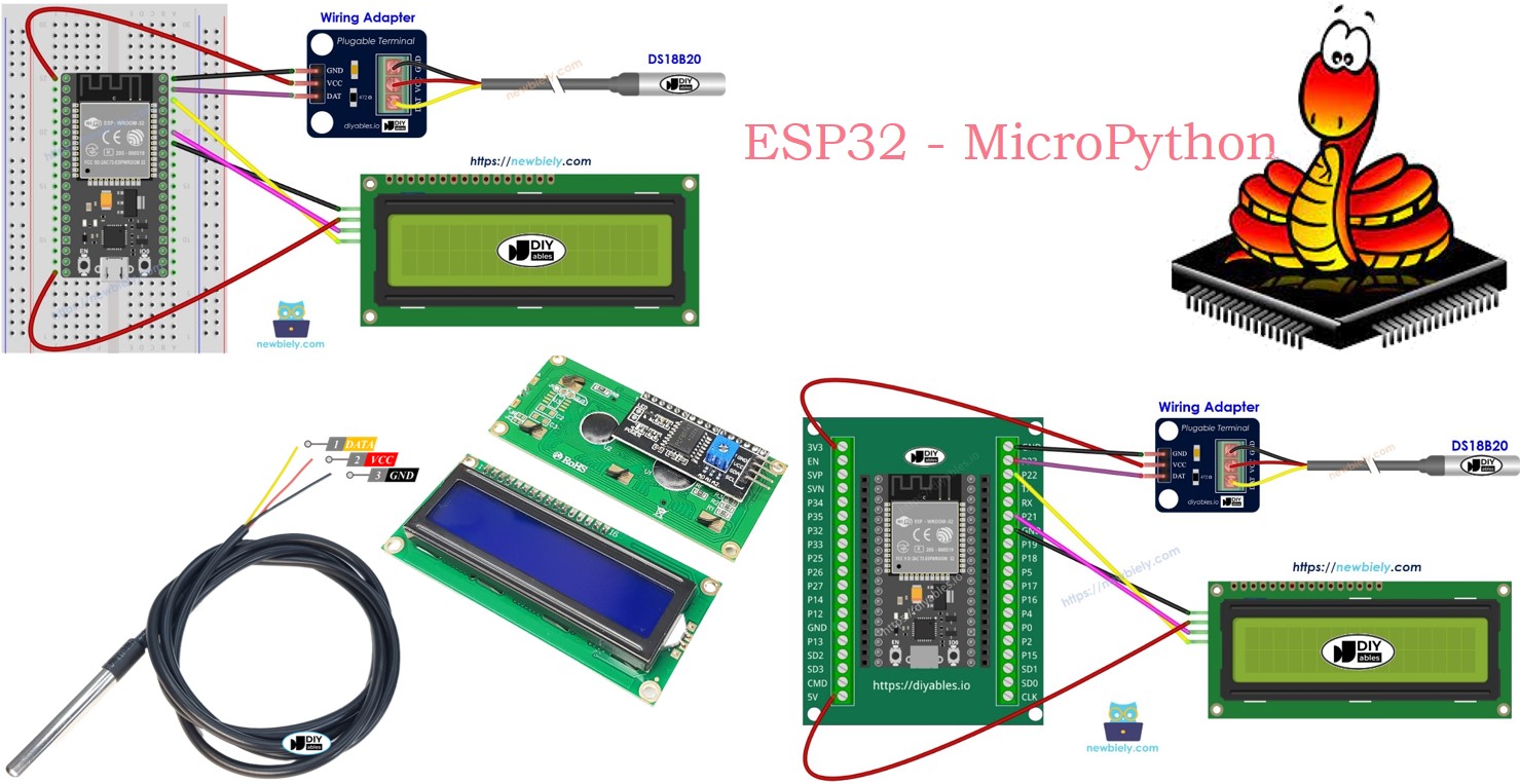 ESP32 MicroPython Capteur de température LCD I2C