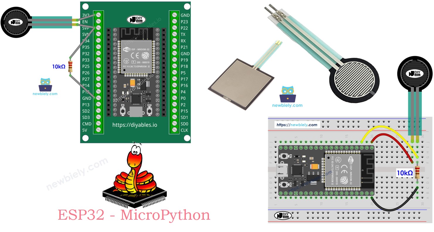ESP32 MicroPython Capteur de force