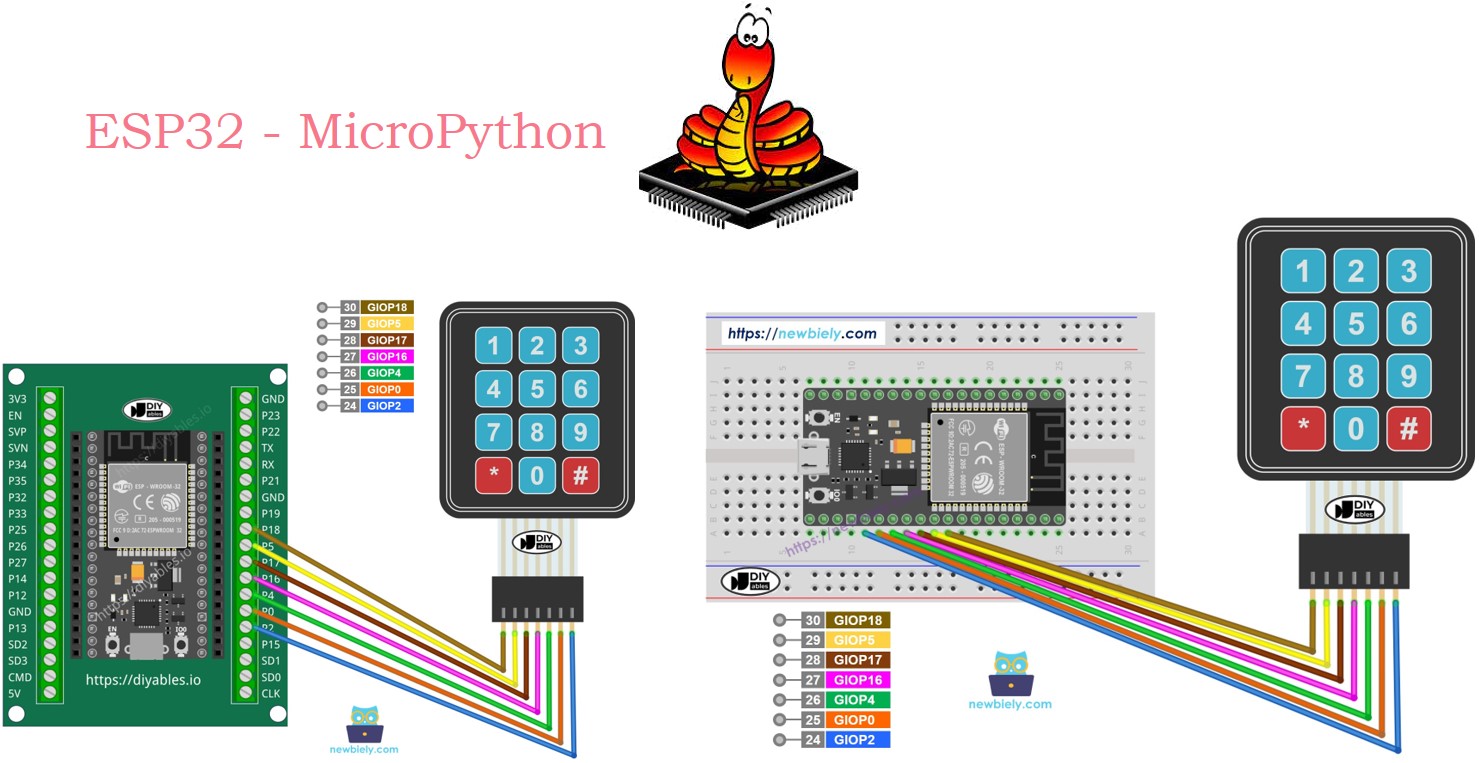 ESP32 MicroPython Pavé numérique